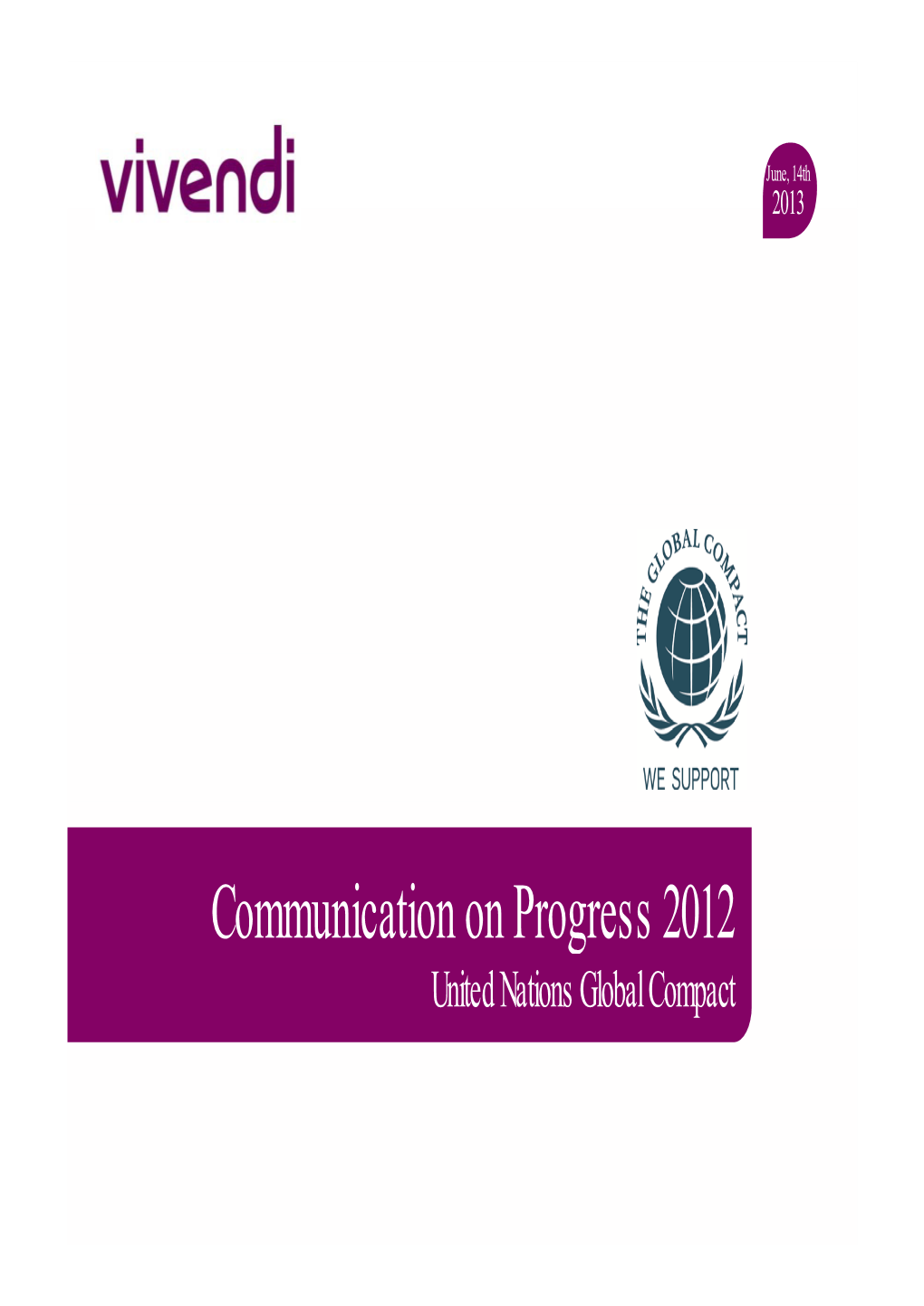 Communication on Progress 2012 G