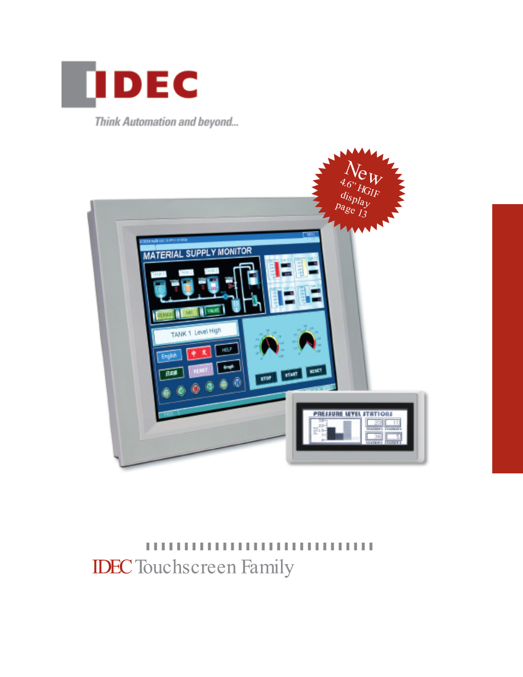 IDEC Touchscreen Family IDEC Smarttouch Family - Monitor Your Manufacturing Line for Increased Productivity