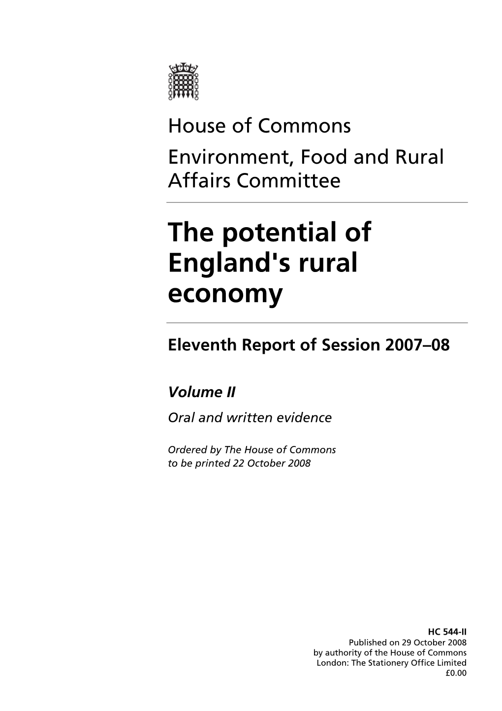 The Potential of England's Rural Economy