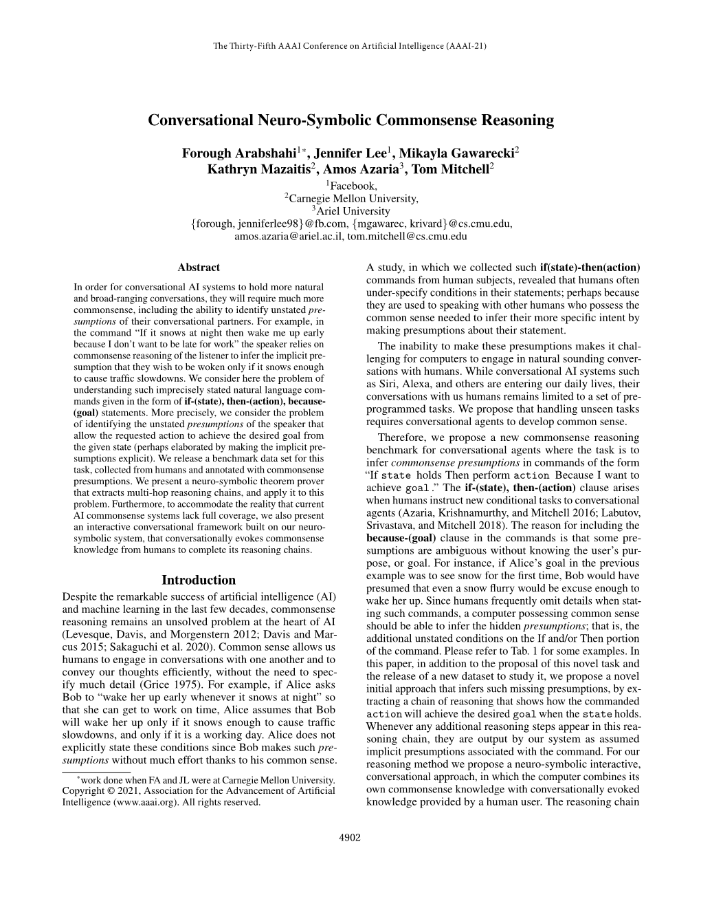 Conversational Neuro-Symbolic Commonsense Reasoning