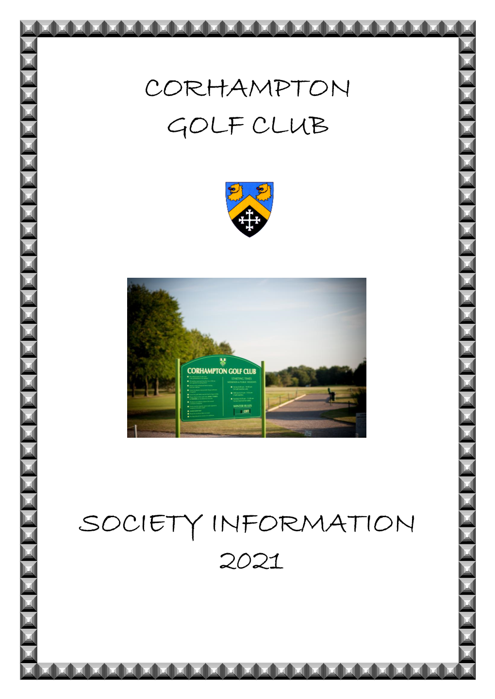 Corhampton Golf Club Society Information 2021