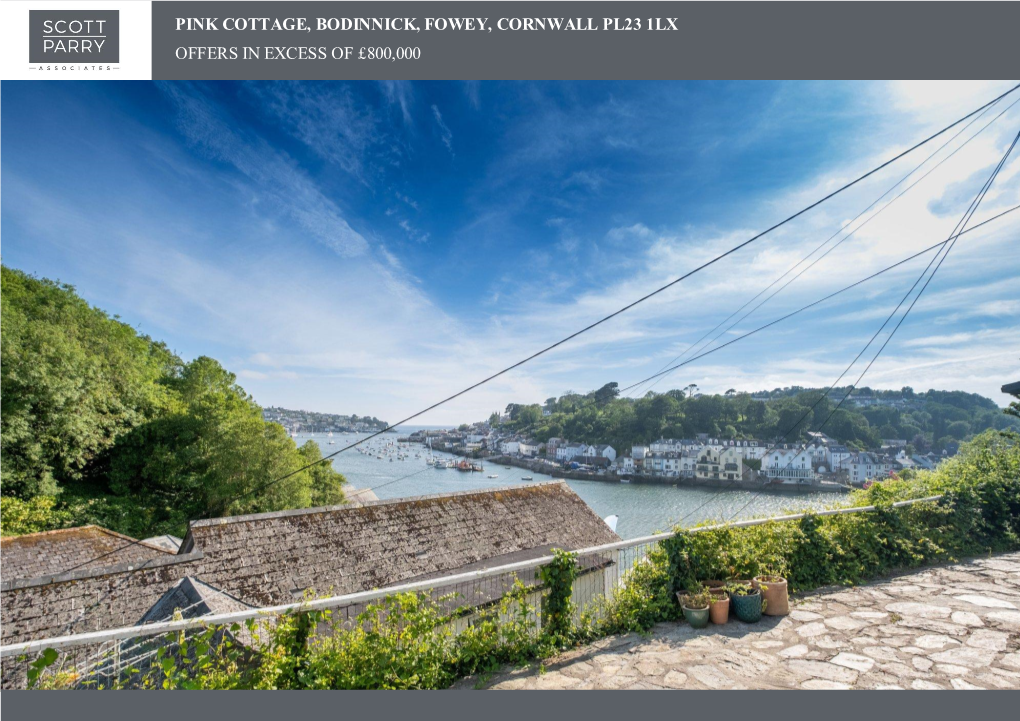 Pink Cottage, Bodinnick, Fowey, Cornwall Pl23 1Lx Offers in Excess of £800,000