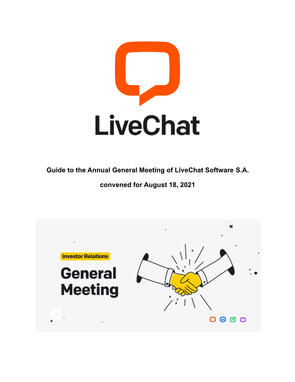 Guide to the General Meeting of Livechat Software S.A