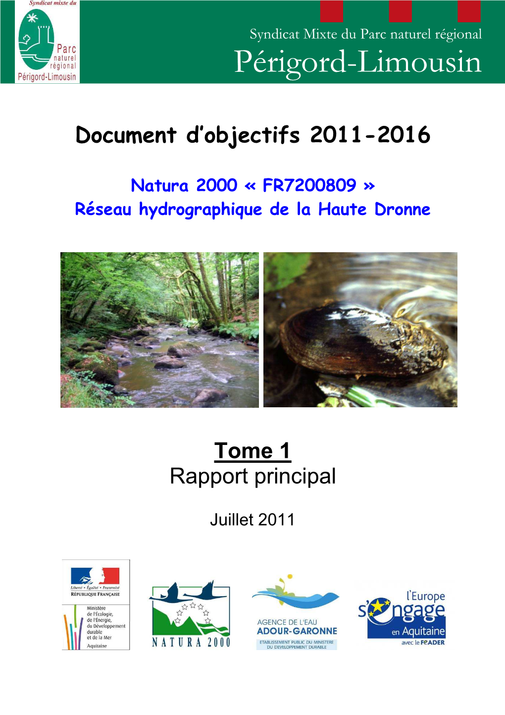 Rapport Principal DOCOB De La Haute Dronne