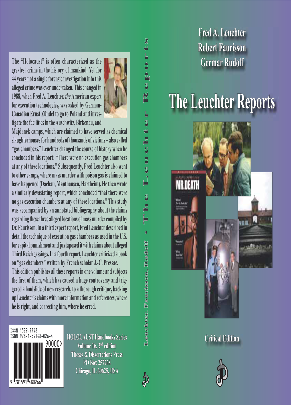 The Leuchter Reports the Leuchter Reports Reports Robert Faurisson Fred A