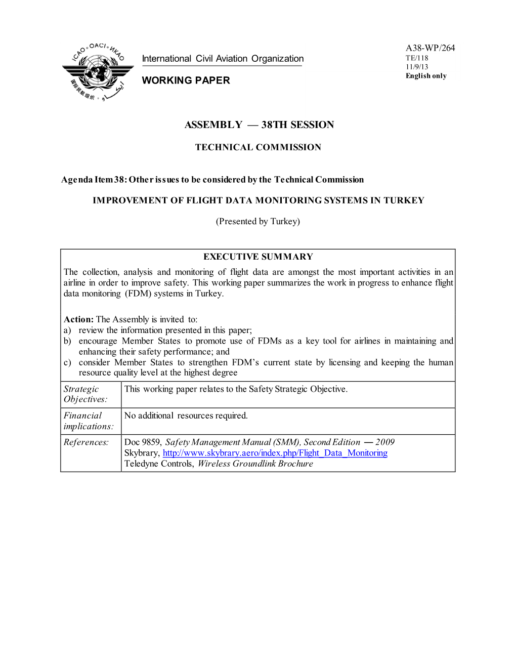 Improvement of Flight Data Monitoring Systems in Turkey