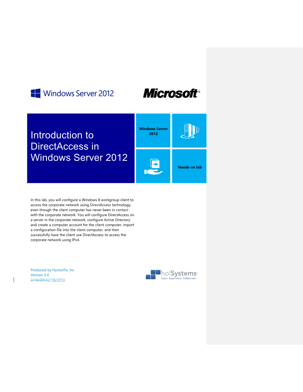 Introduction to Directaccess in Windows Server 2012