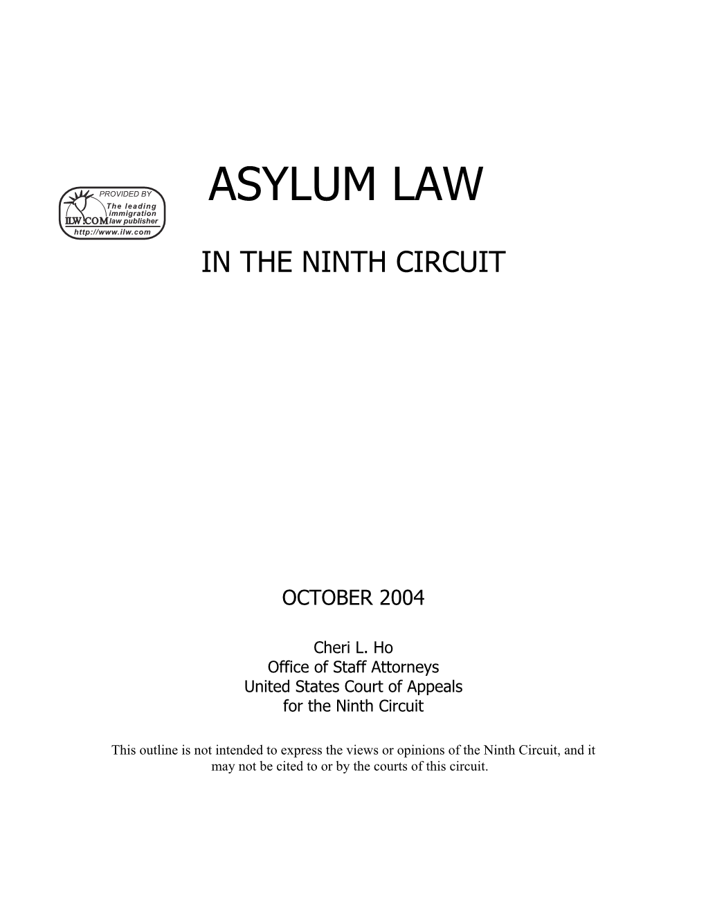 Asylum Law in the Ninth Circuit