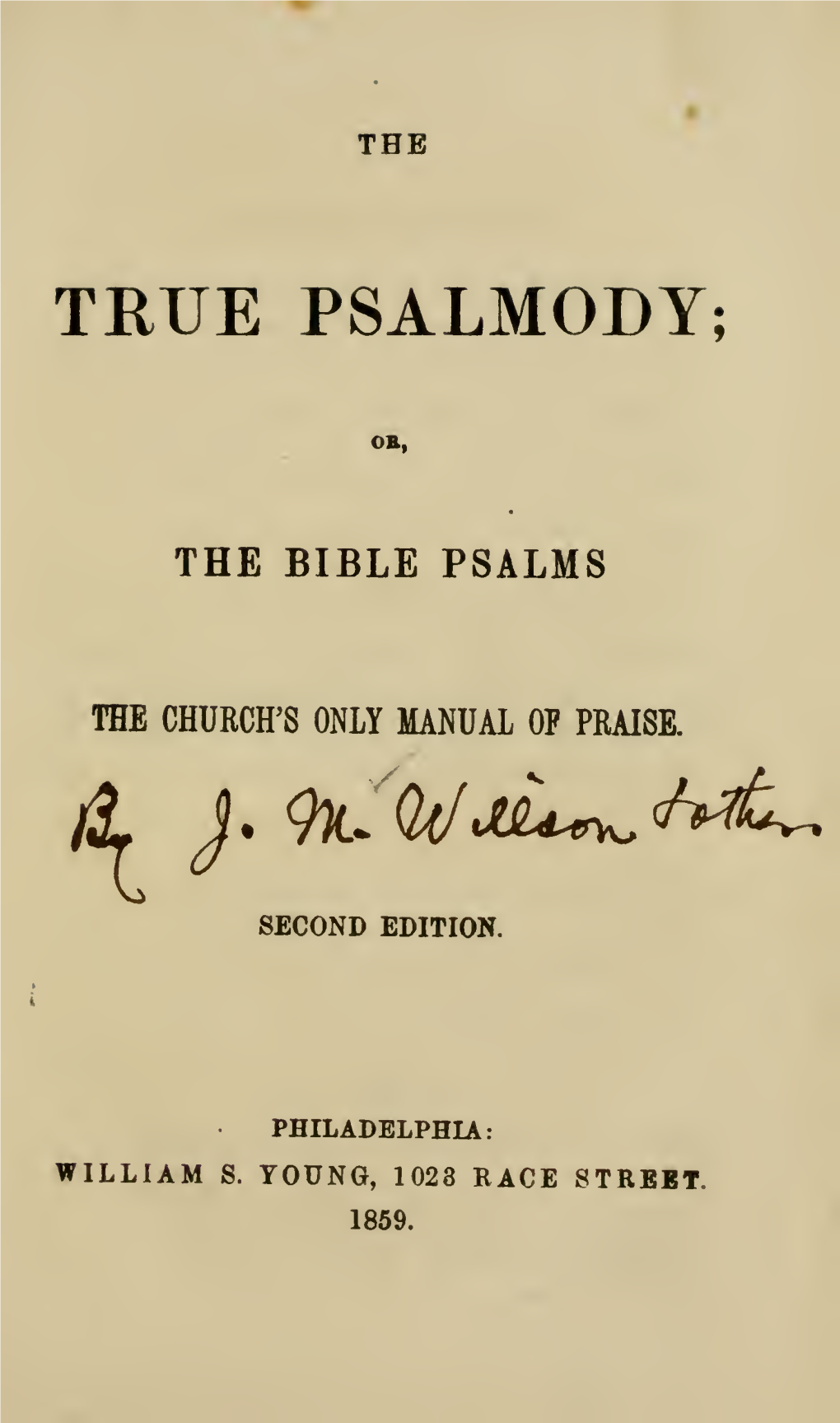 The True Psalmody