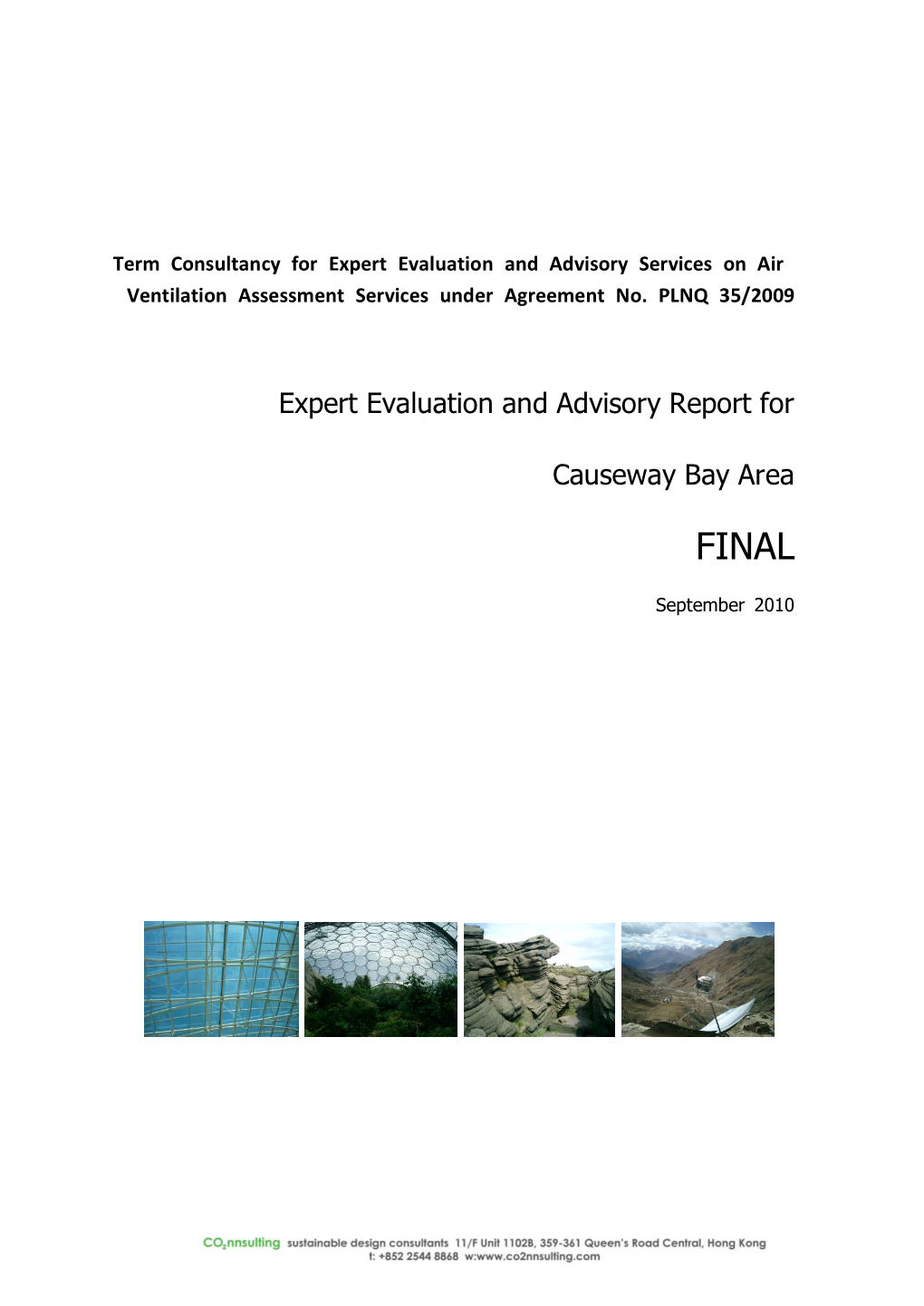 Expert Evaluation and Advisory Report for Causeway Bay Area