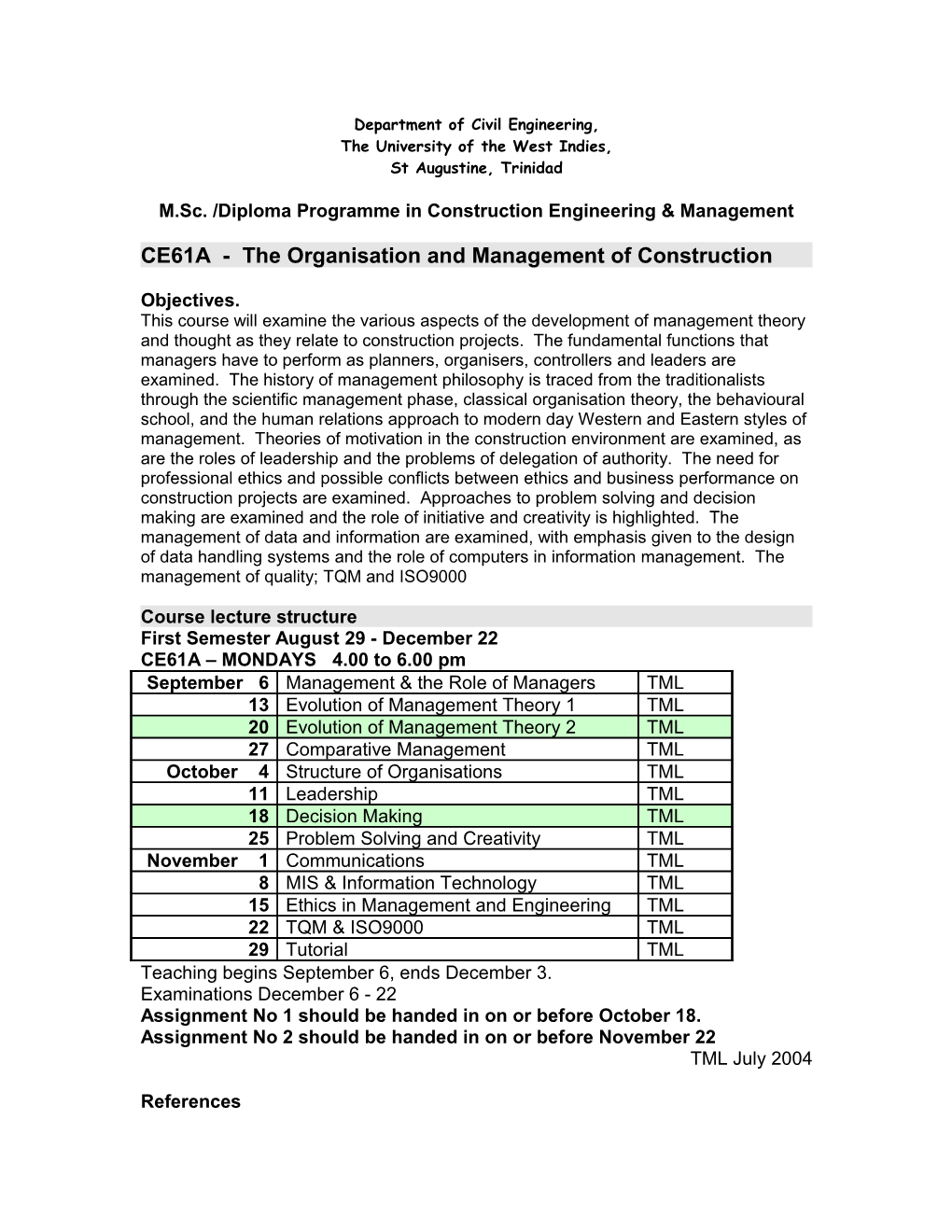 Department of Civil Engineering s1