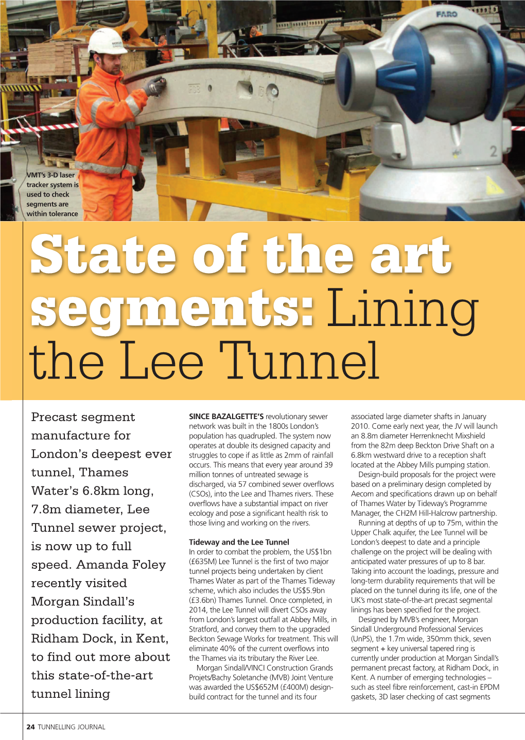 State of the Art Segments: Lining the Lee Tunnel