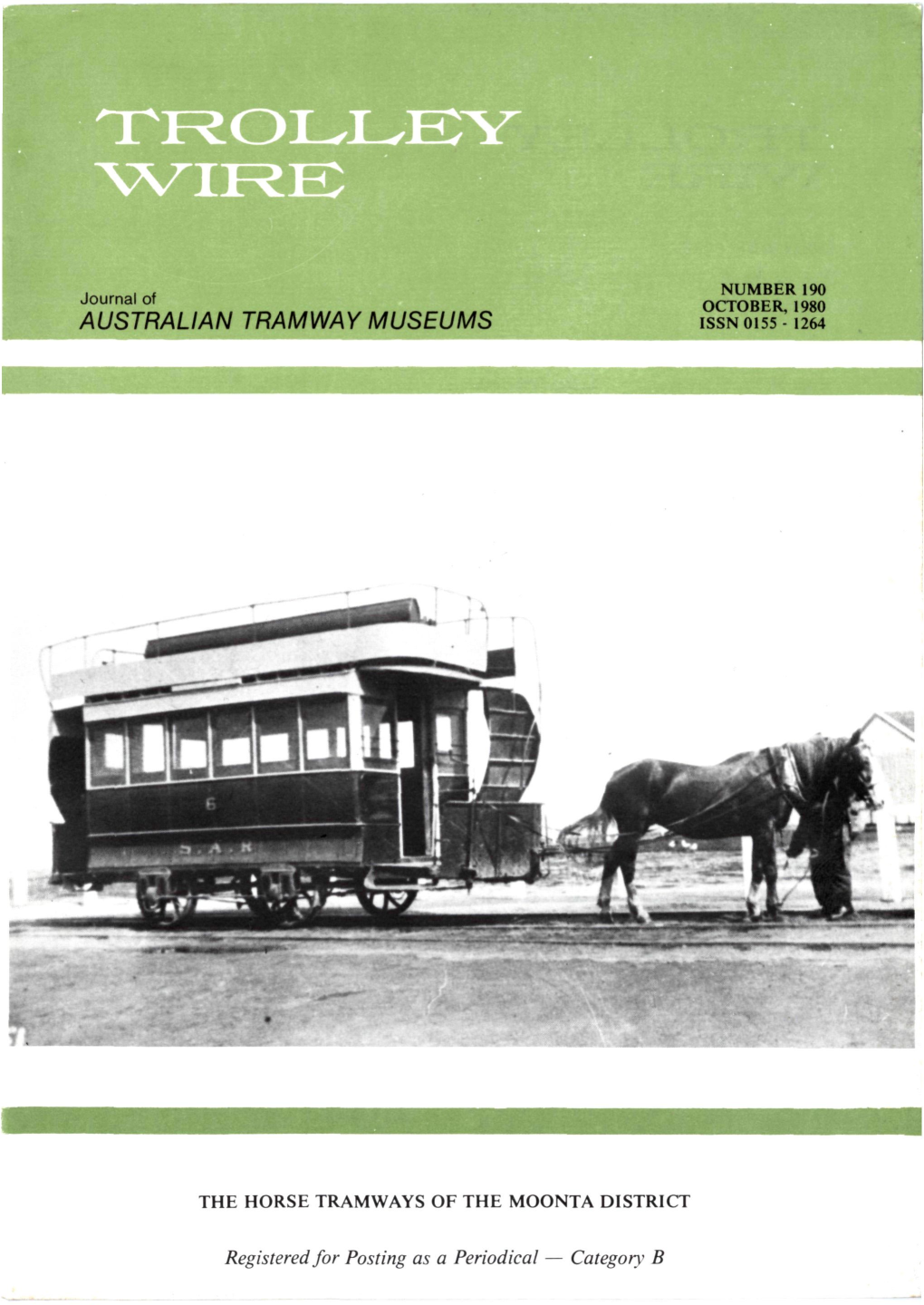 Australian Tramway Museums Issn 0155- 1264