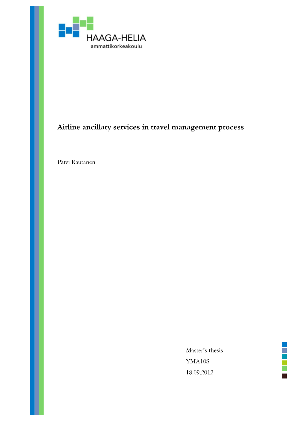 Airline Ancillary Services in Travel Management Process