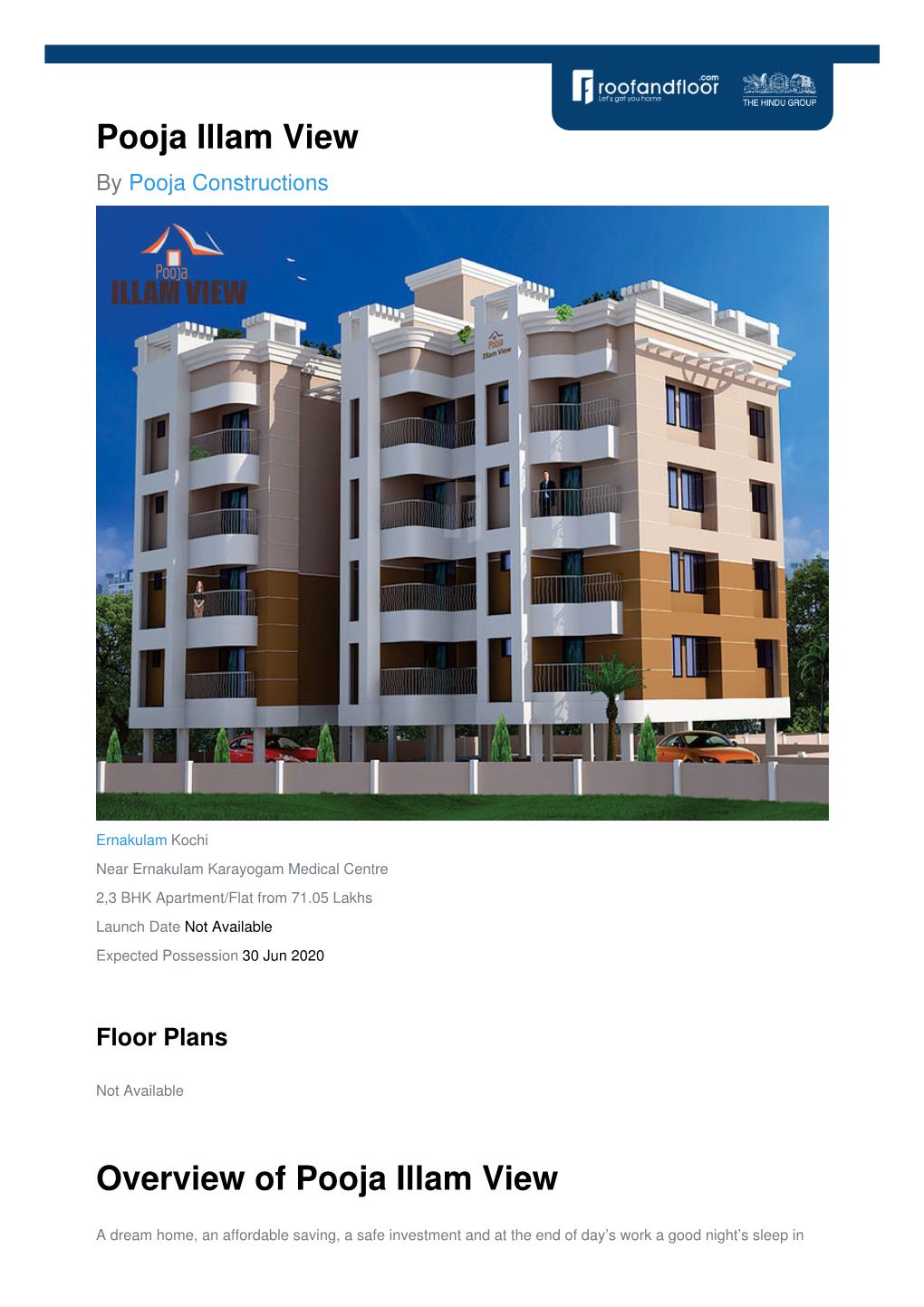 Pooja Illam View by Pooja Constructions