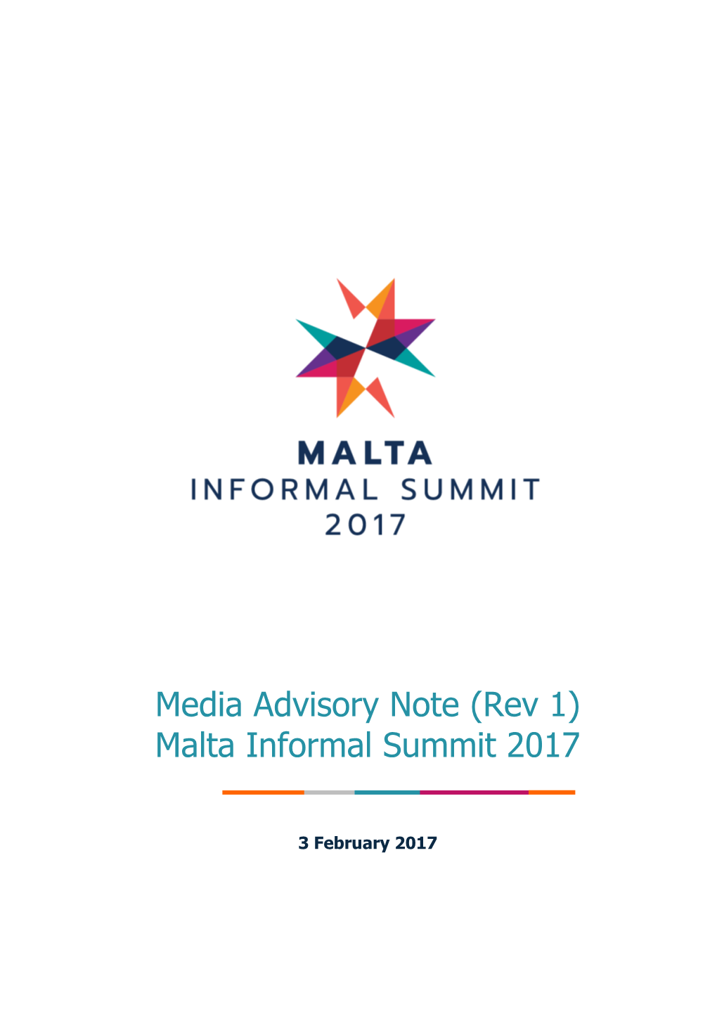 Media Advisory Note (Rev 1) Malta Informal Summit 2017