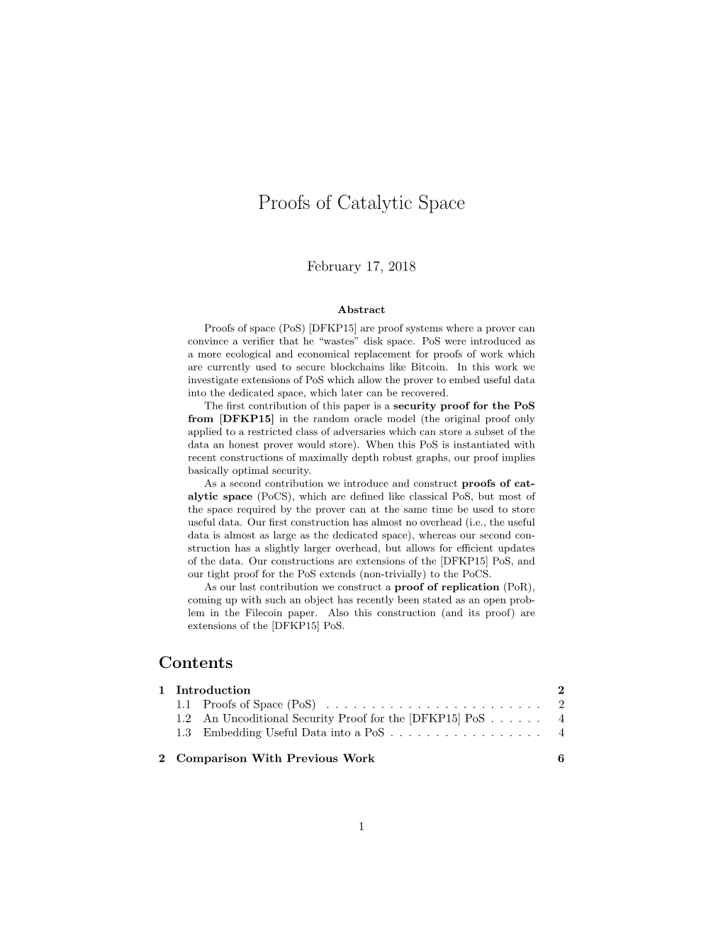 Proofs of Catalytic Space