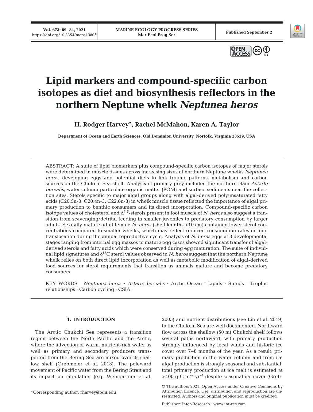 Lipid Markers and Compound-Specific Carbon Isotopes As Diet and Biosynthesis Reflectors in the Northern Neptune Whelk Neptunea Heros