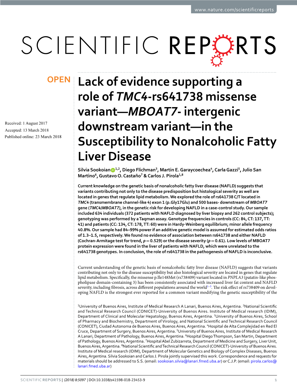 Lack of Evidence Supporting a Role of TMC4-Rs641738 Missense Variant—MBOAT7