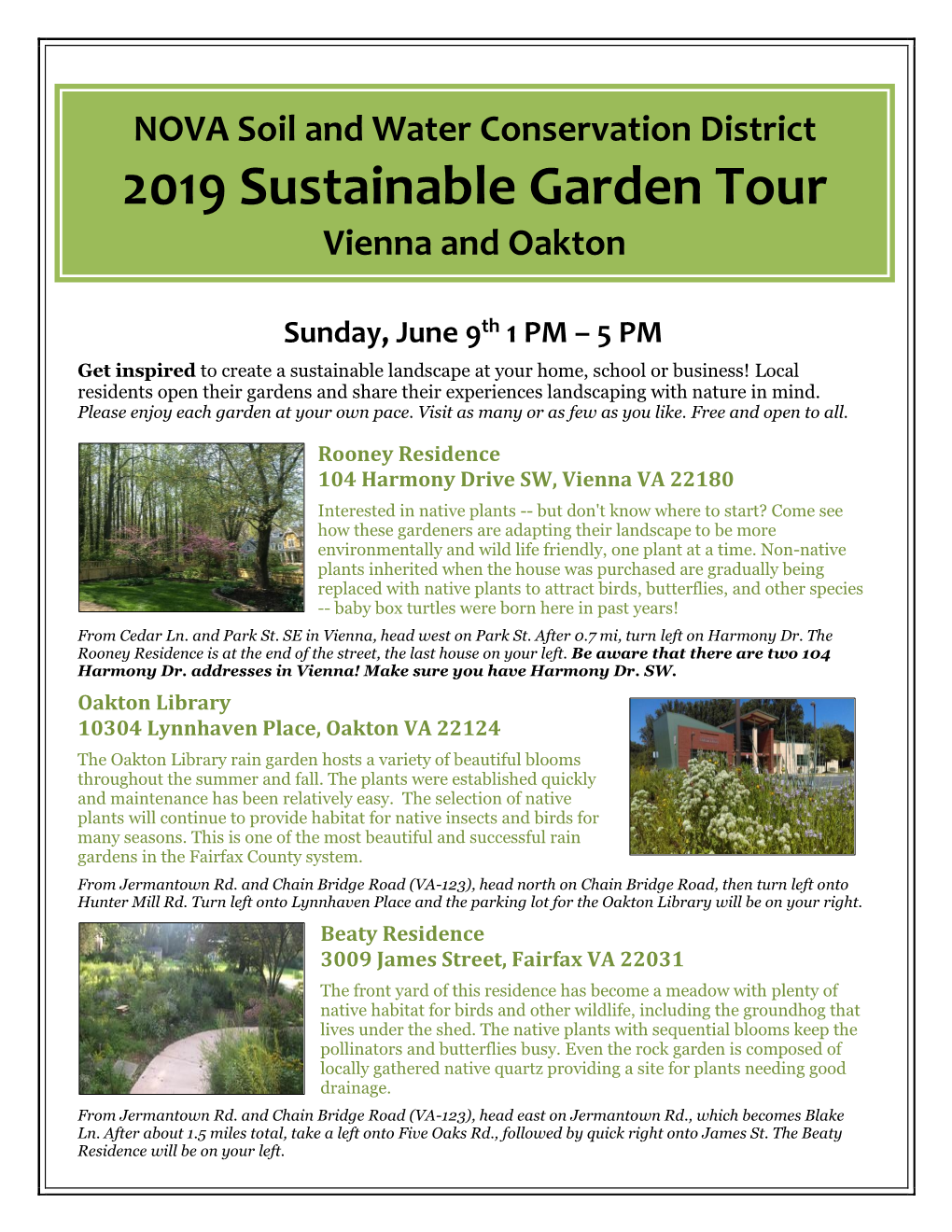 2015 Sustainable Garden Tour