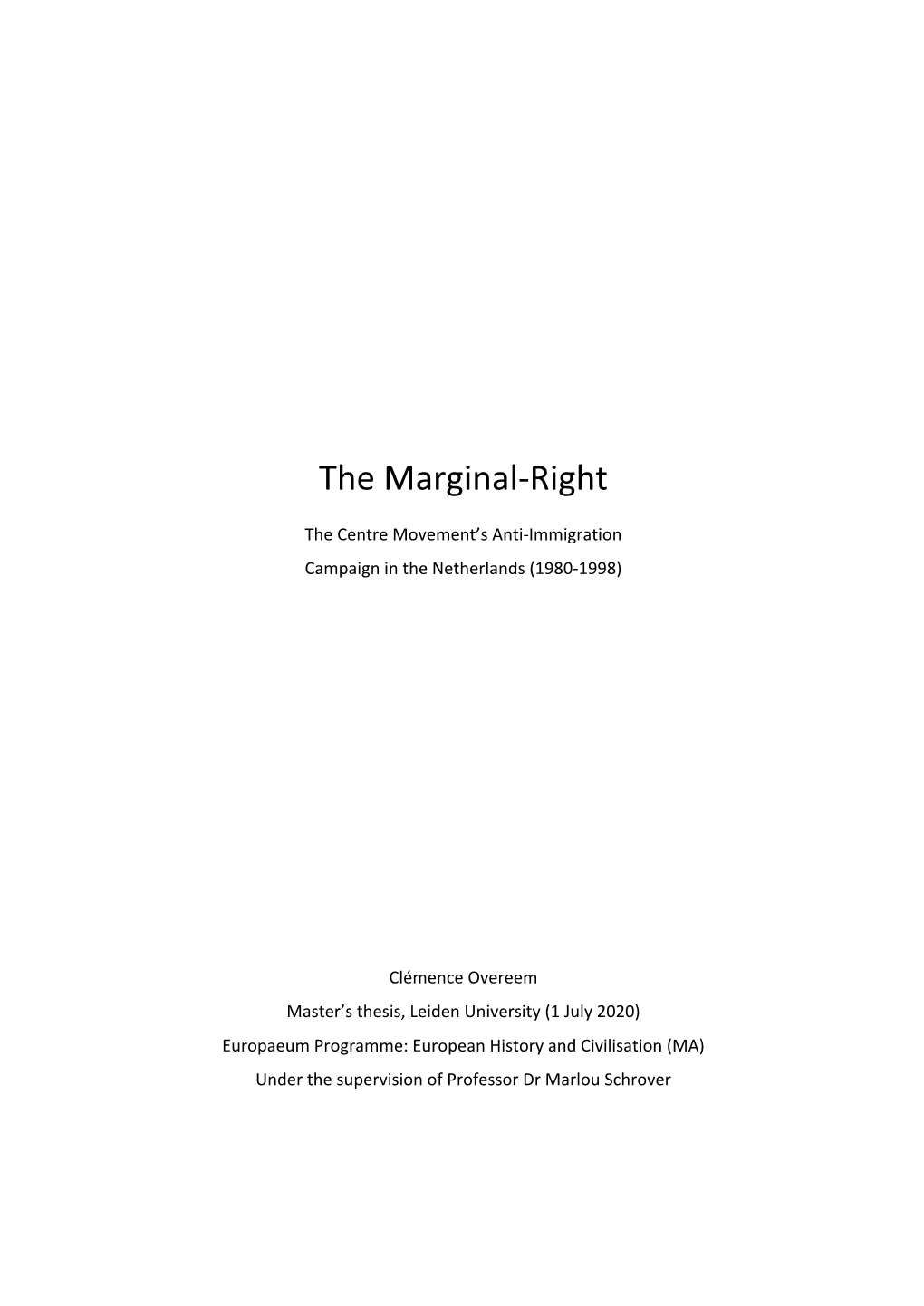 The Marginal-Right