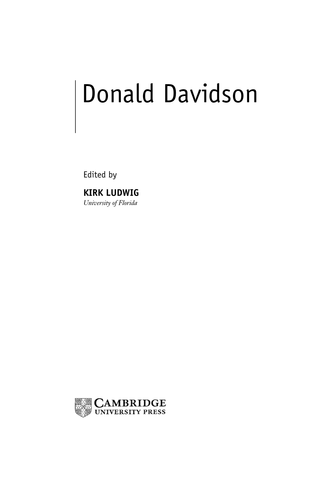 Donald Davidson