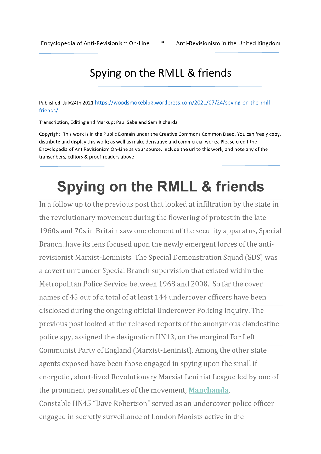 Spying on the RMLL & Friends