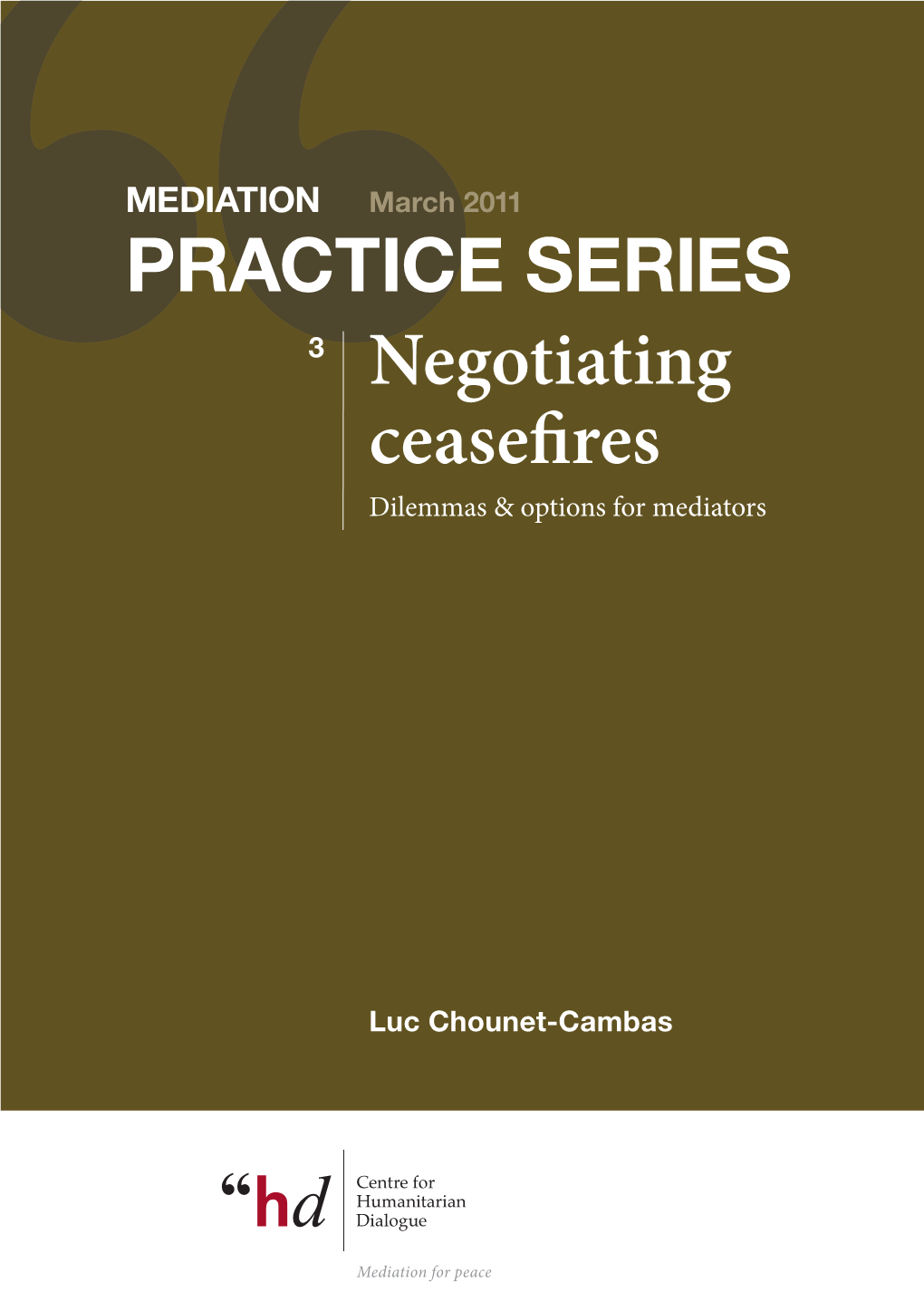Negotiating Ceasefires Practice Series