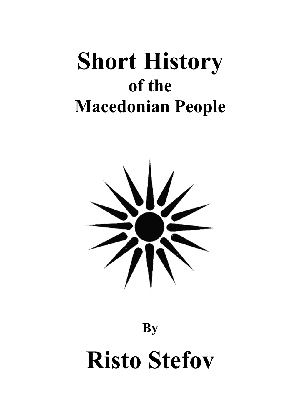 Short History of the Macedonian People
