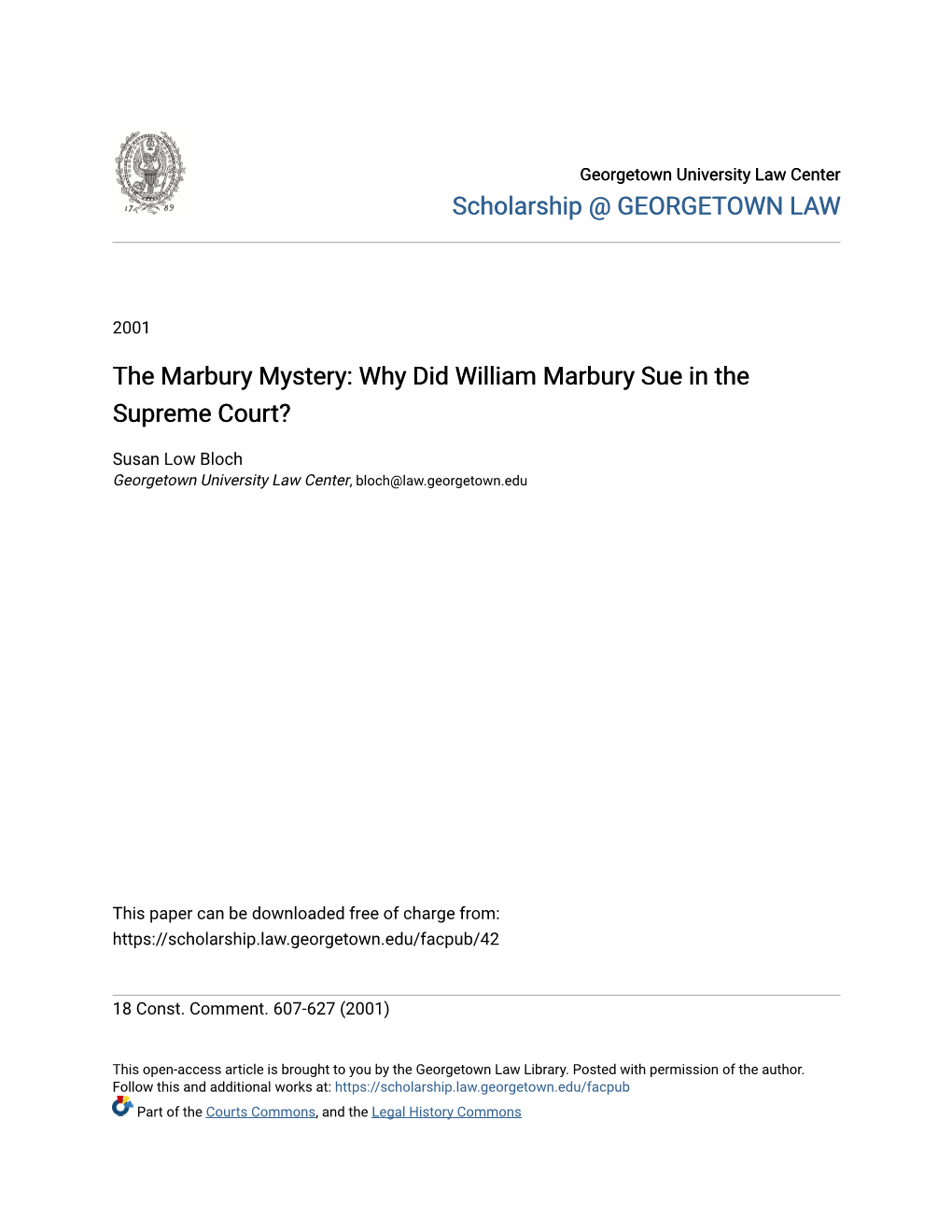 Why Did William Marbury Sue in the Supreme Court?