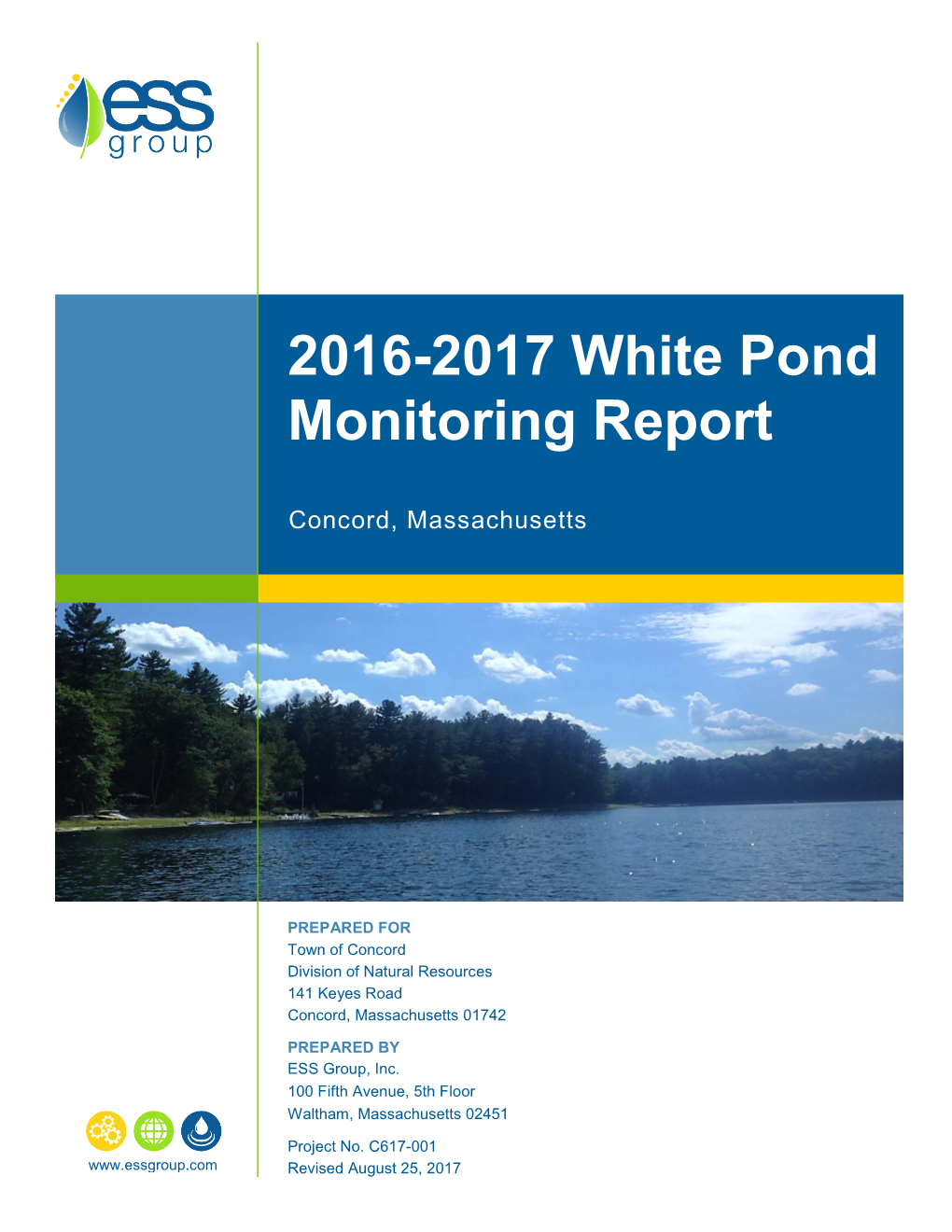 2016-2017 White Pond Monitoring Report