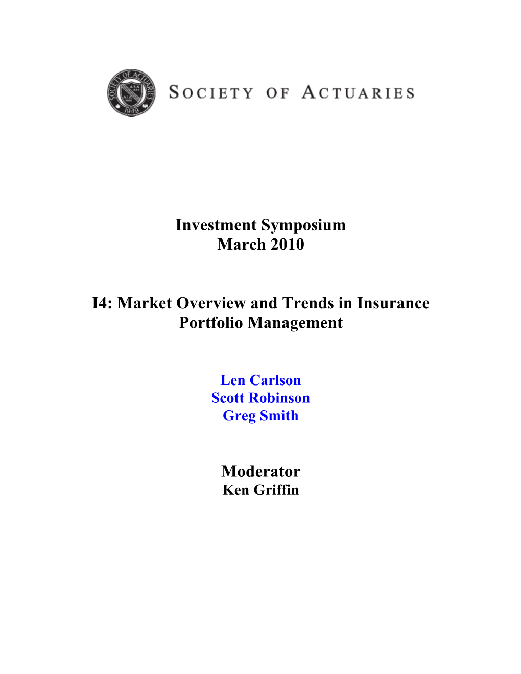 Overview and Trends in Insurance Portfolio Management