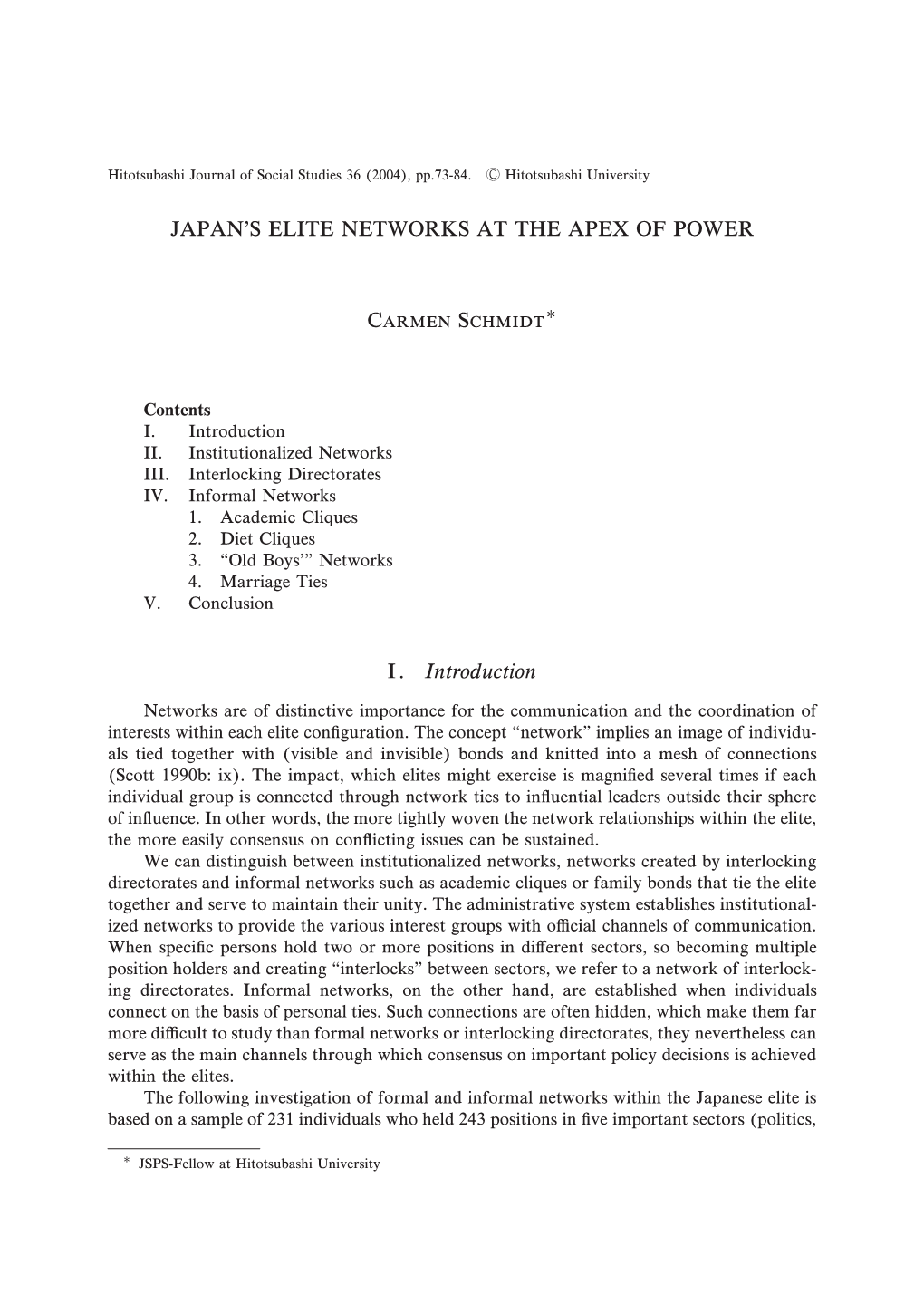 Japan's Elite Networks at the Apex of Power C6gb:C S8=B