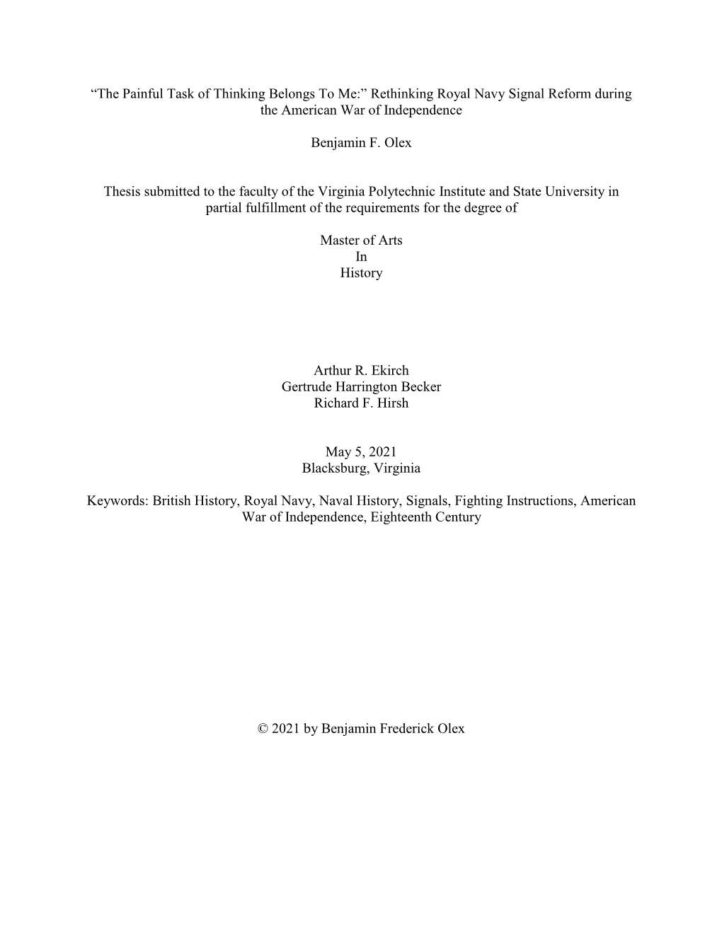 Rethinking Royal Navy Signal Reform During the American War of Independence