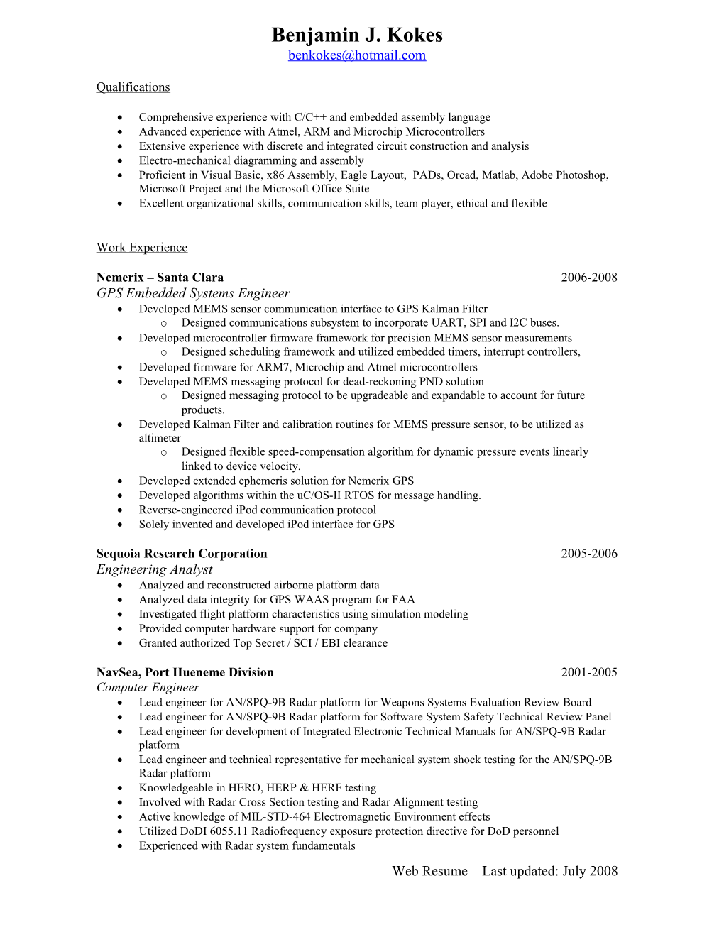 Comprehensive Experience with C/C and Embedded Assembly Language