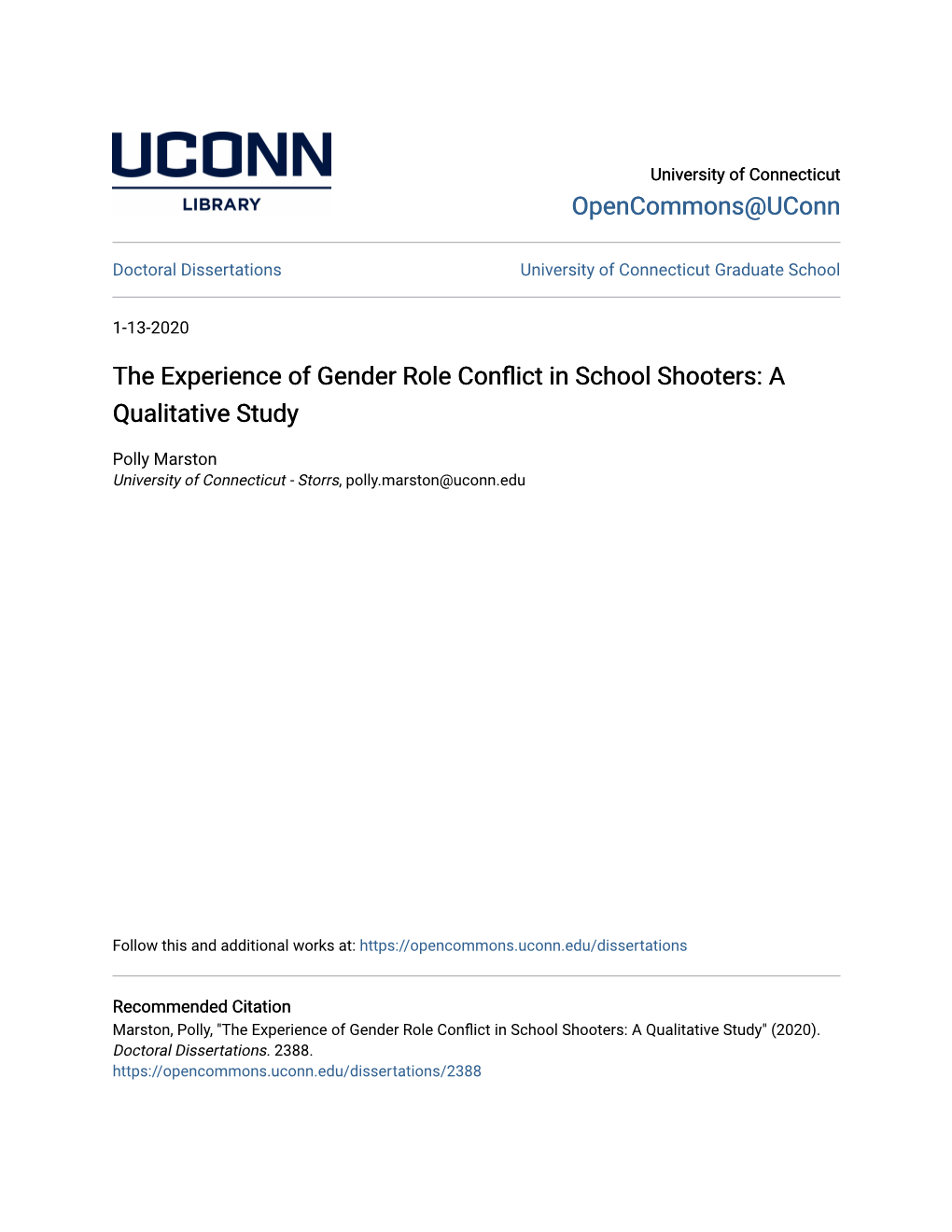 The Experience of Gender Role Conflict in School Shooters: a Qualitative Study