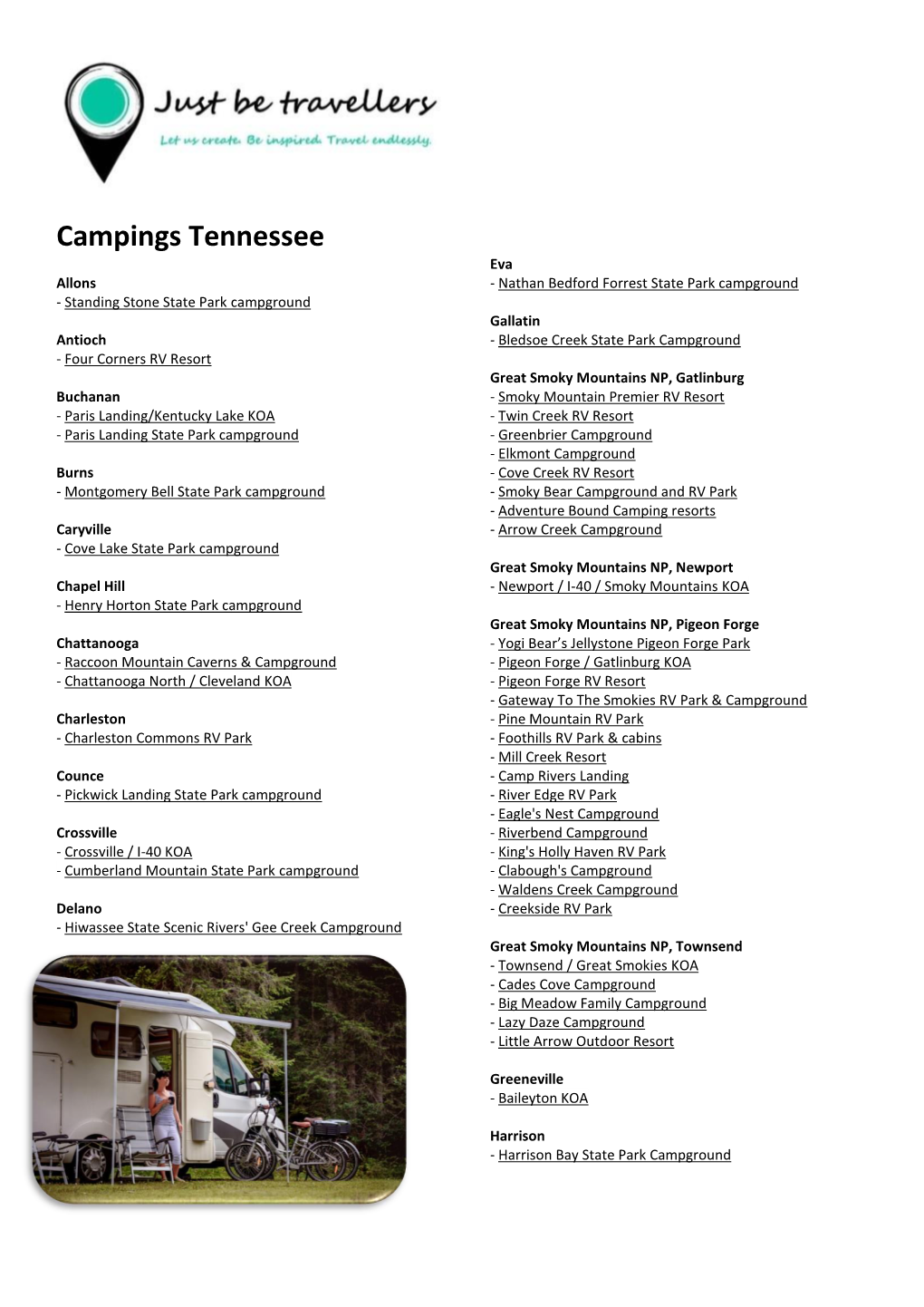 Campings Tennessee