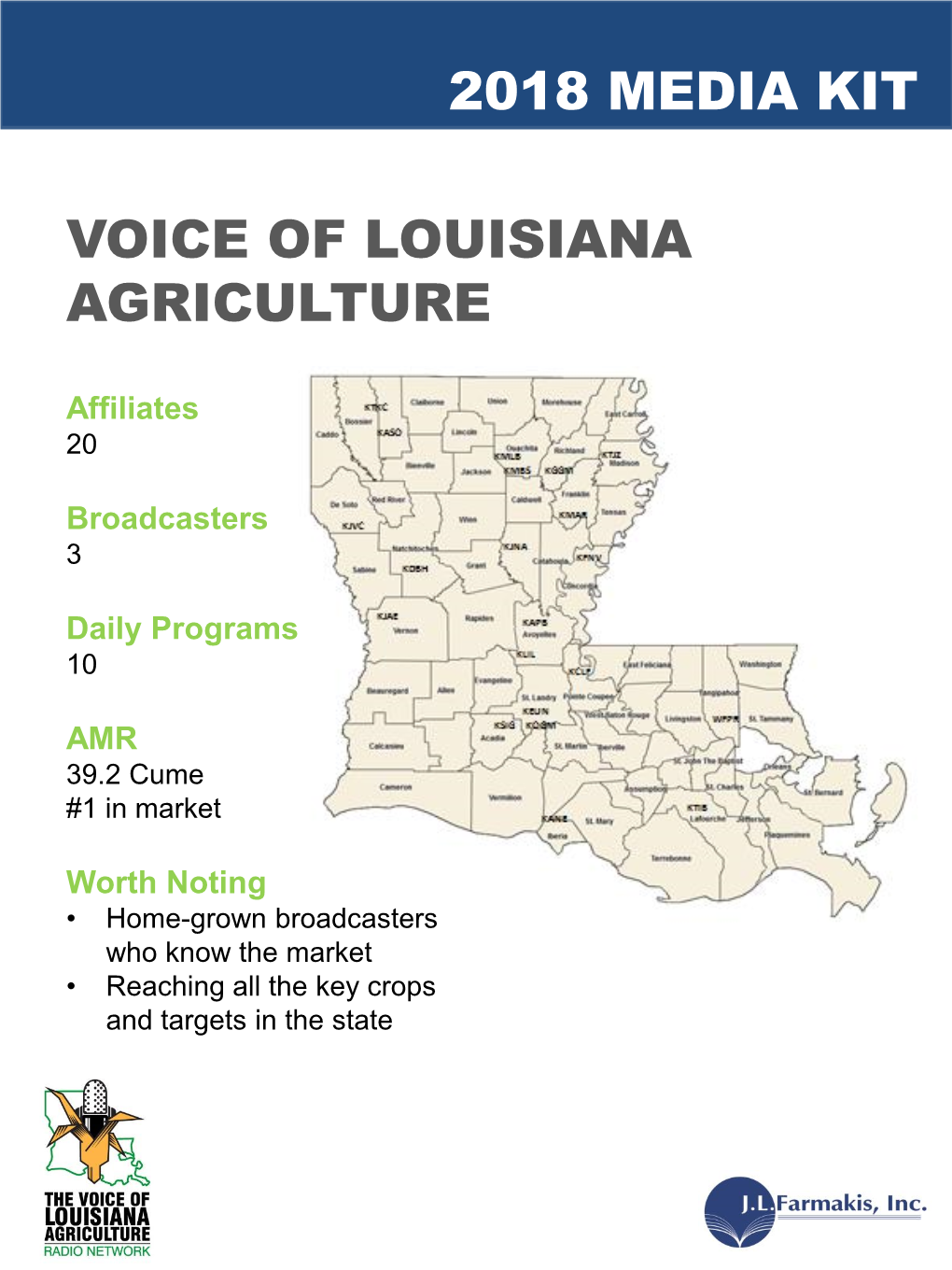 2018 Media Kit Voice of Louisiana Agriculture