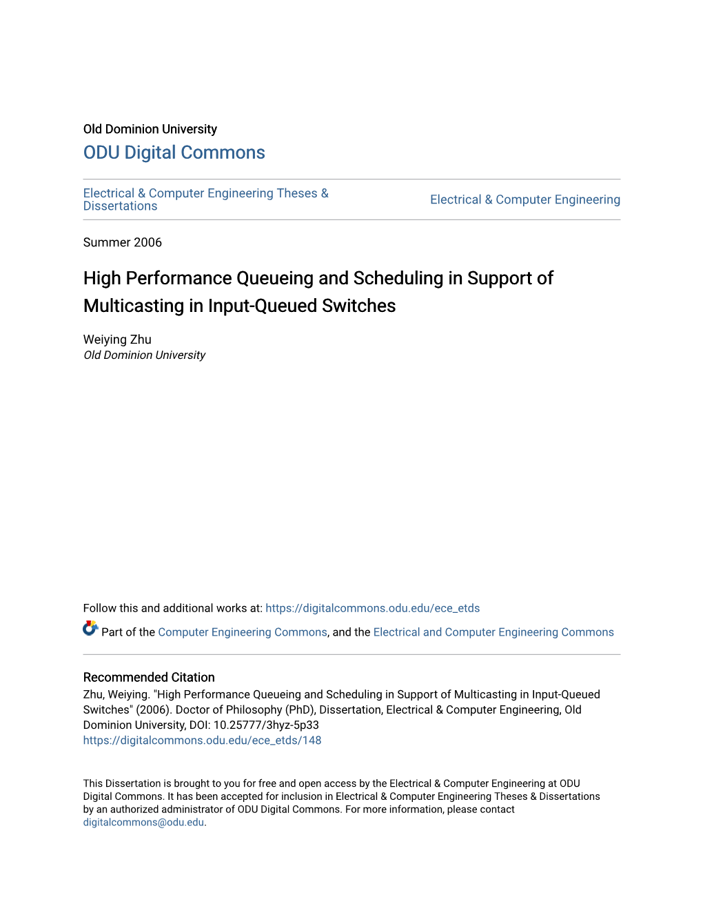 High Performance Queueing and Scheduling in Support of Multicasting in Input-Queued Switches