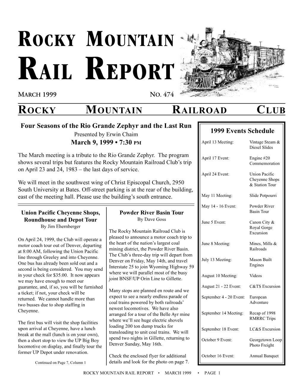 Rail Report March 1999 No