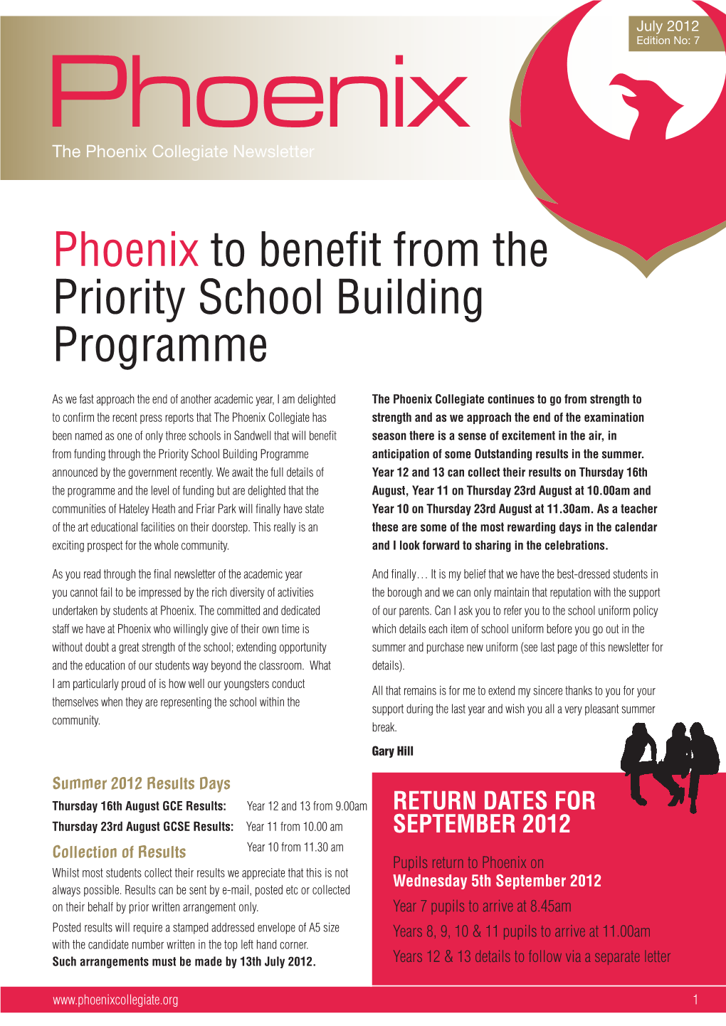 Phoenix to Benefit from the Priority School Building Programme