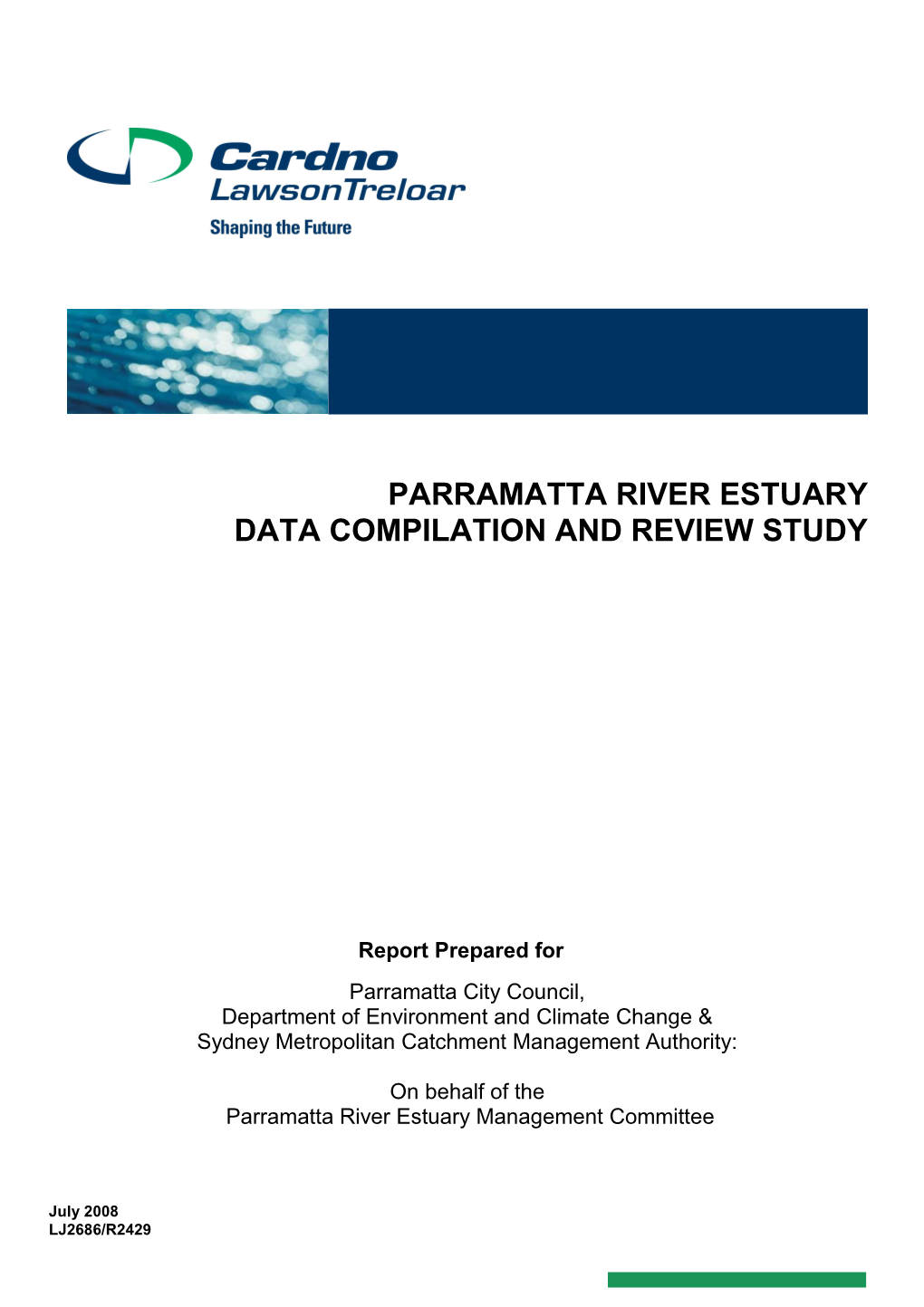 Parramatta River Estuary Data Compilation and Review Study