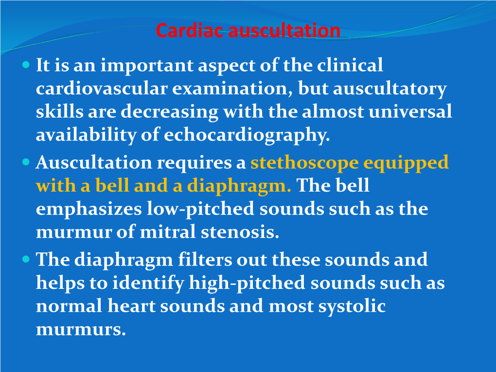 Murmur of Mitral Stenosis