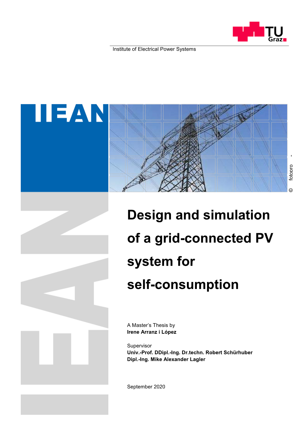 Design and Simulation of a Grid-Connected PV System for Self-Consumption