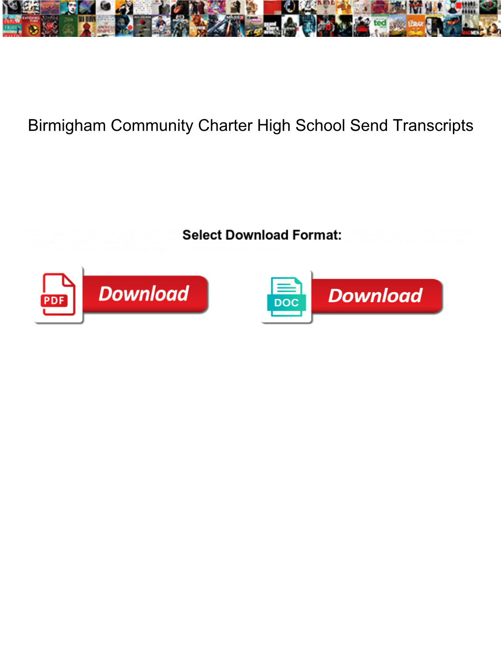 Birmigham Community Charter High School Send Transcripts