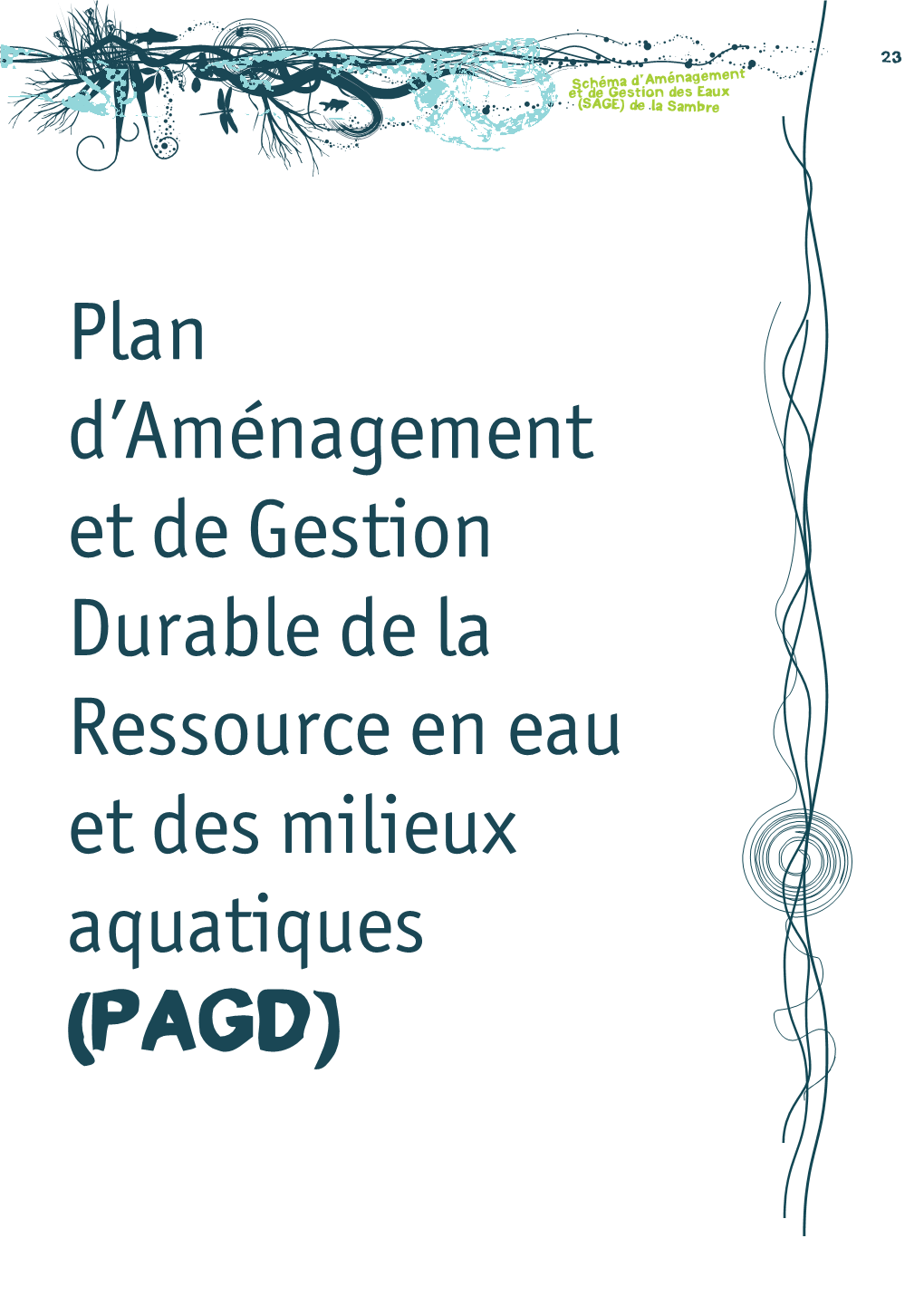 Plan D'aménagement Et De Gestion Durable De La Ressource En Eau Et