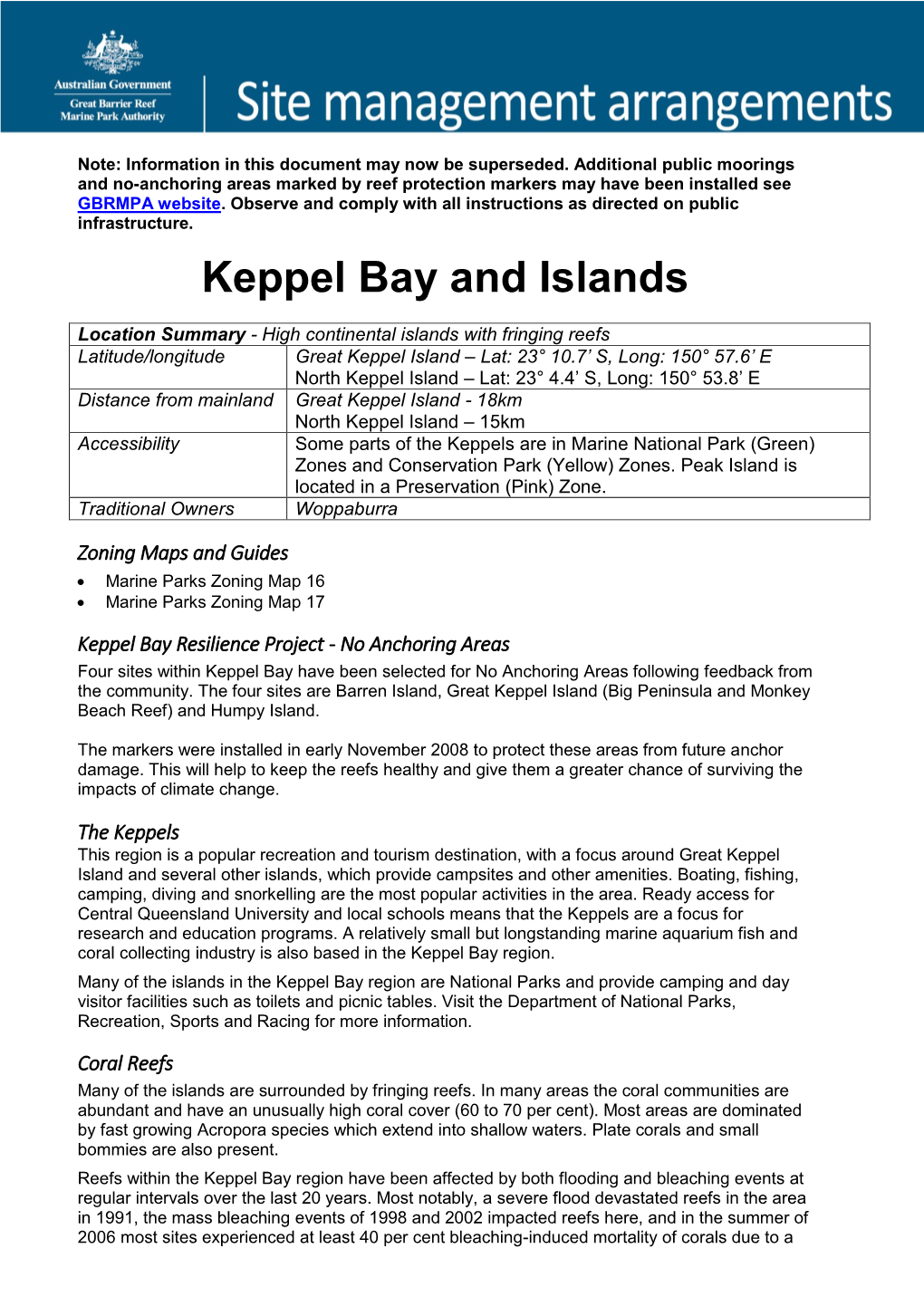 Keppel Bay and Islands