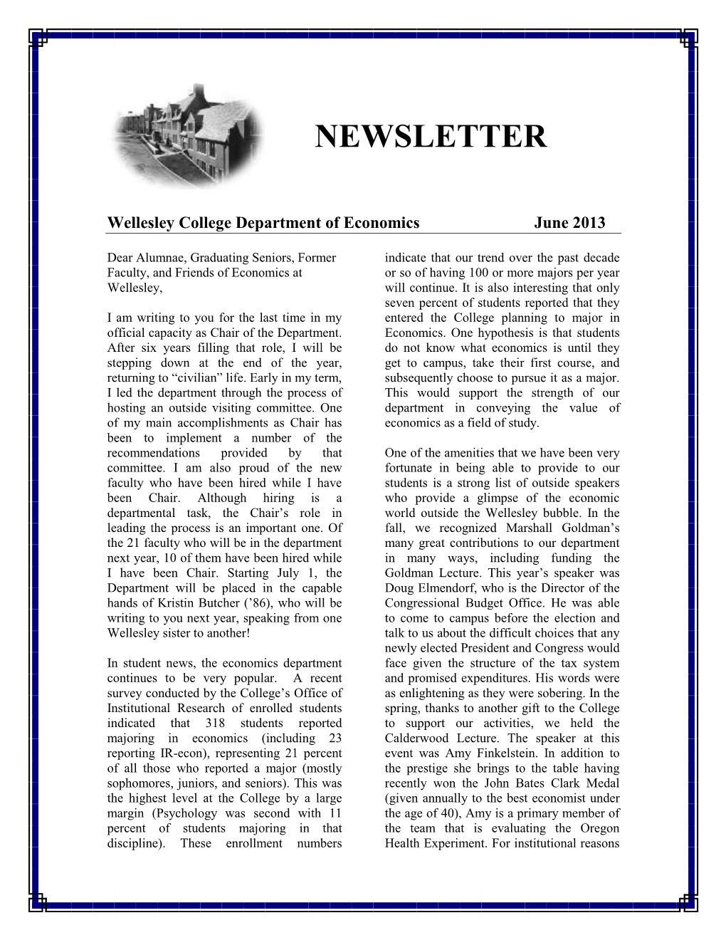 Newsletter 2013