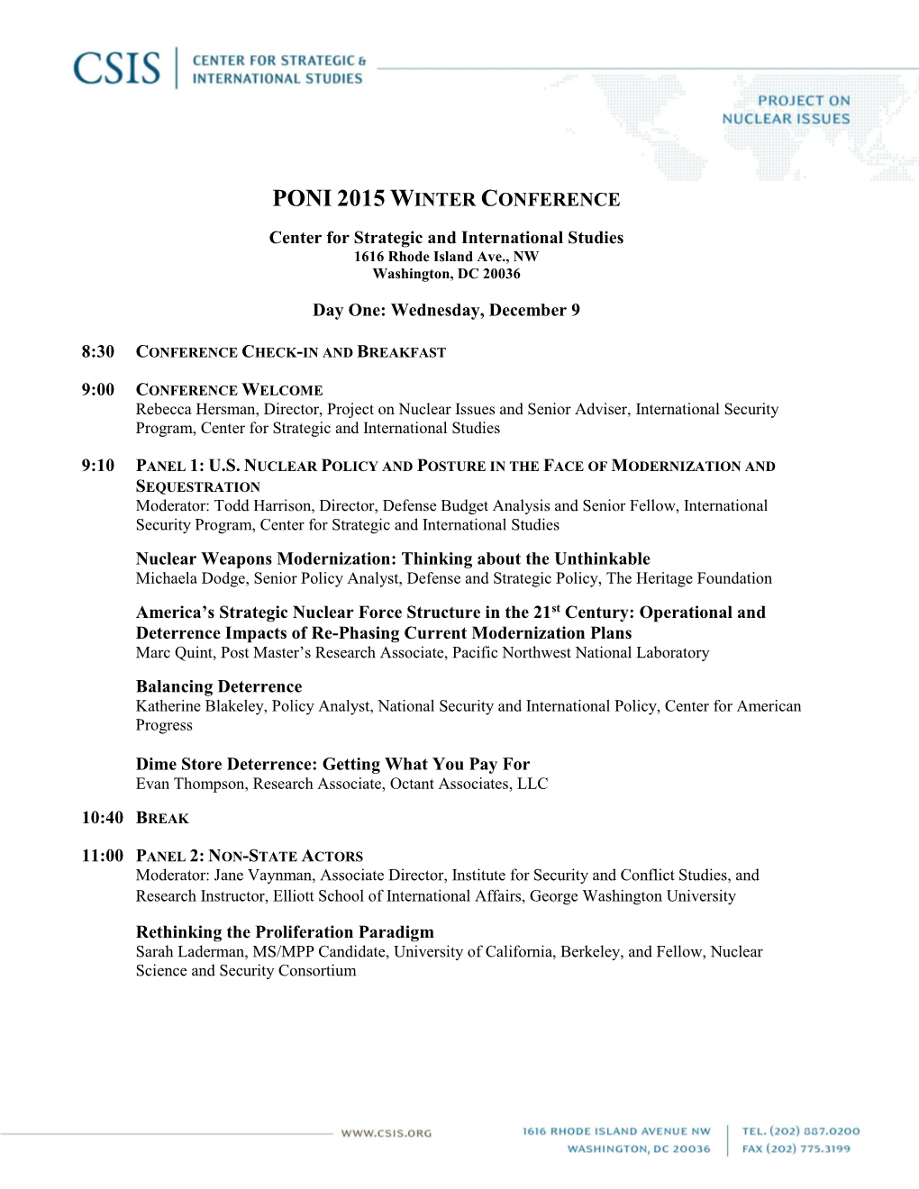 Poni 2015 Winter Conference