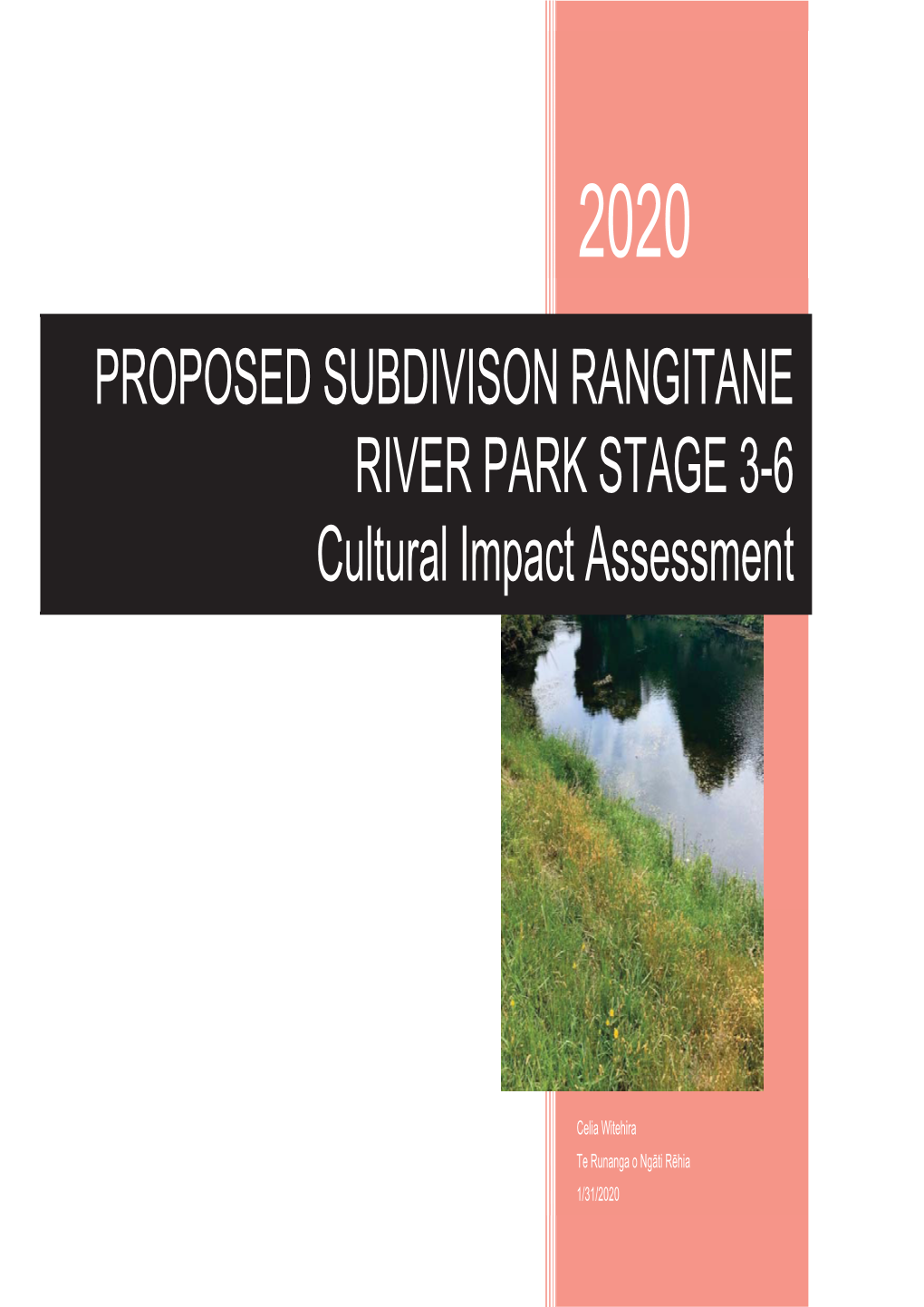 Proposed Subdivison Rangitane River Park Stage